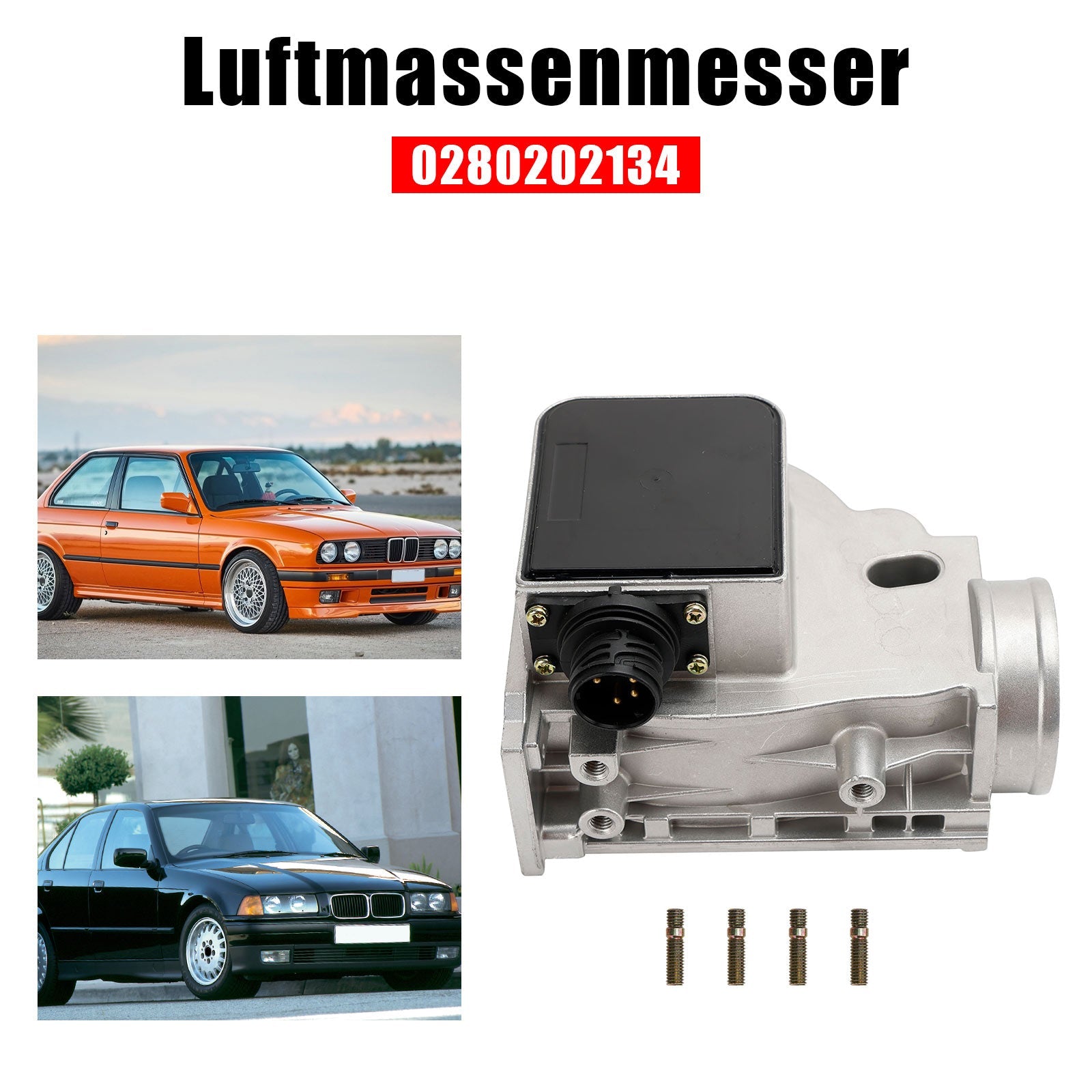 Sensor de fluxo de ar de massa MAF 0280202134 FIXA PARA BMW 318TI 318I 318IS 1.8L 1991-1995 FedEx Express