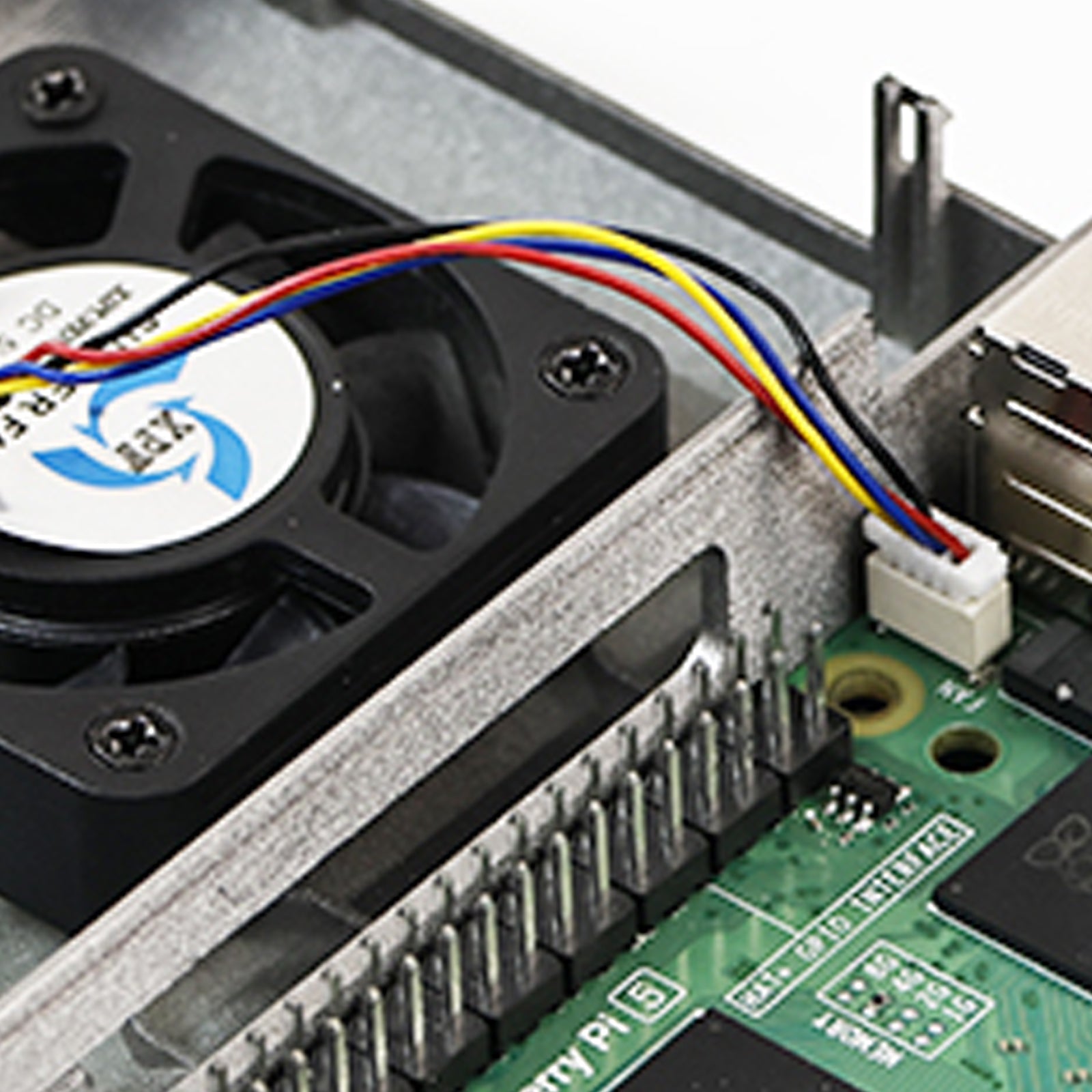 Silver Shadow Shell Raspberry pi5 Beschermdoos ABS Materiaal Snelheidsregeling Fan