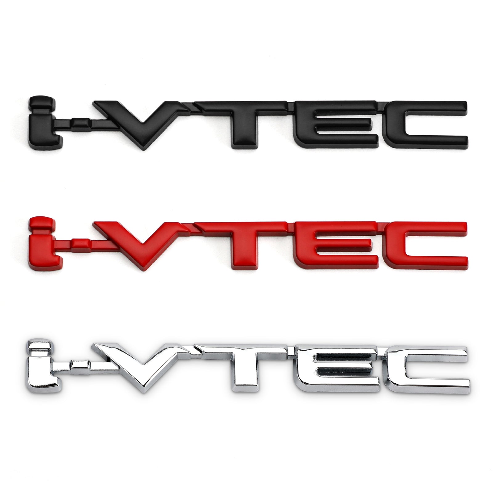 3D Metal I-Vtec Car Trunk Back Turbo Fender Emblem Badge Decals Stickers Silver Generic