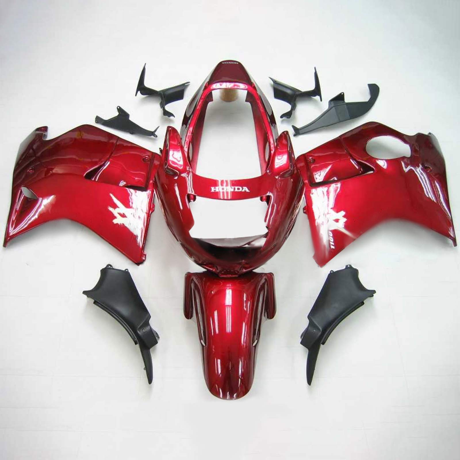 1996-2007 Honda CBR1100XX SuperblackBird Amotopart Injection Fairing Kit Bodywork ABS #105