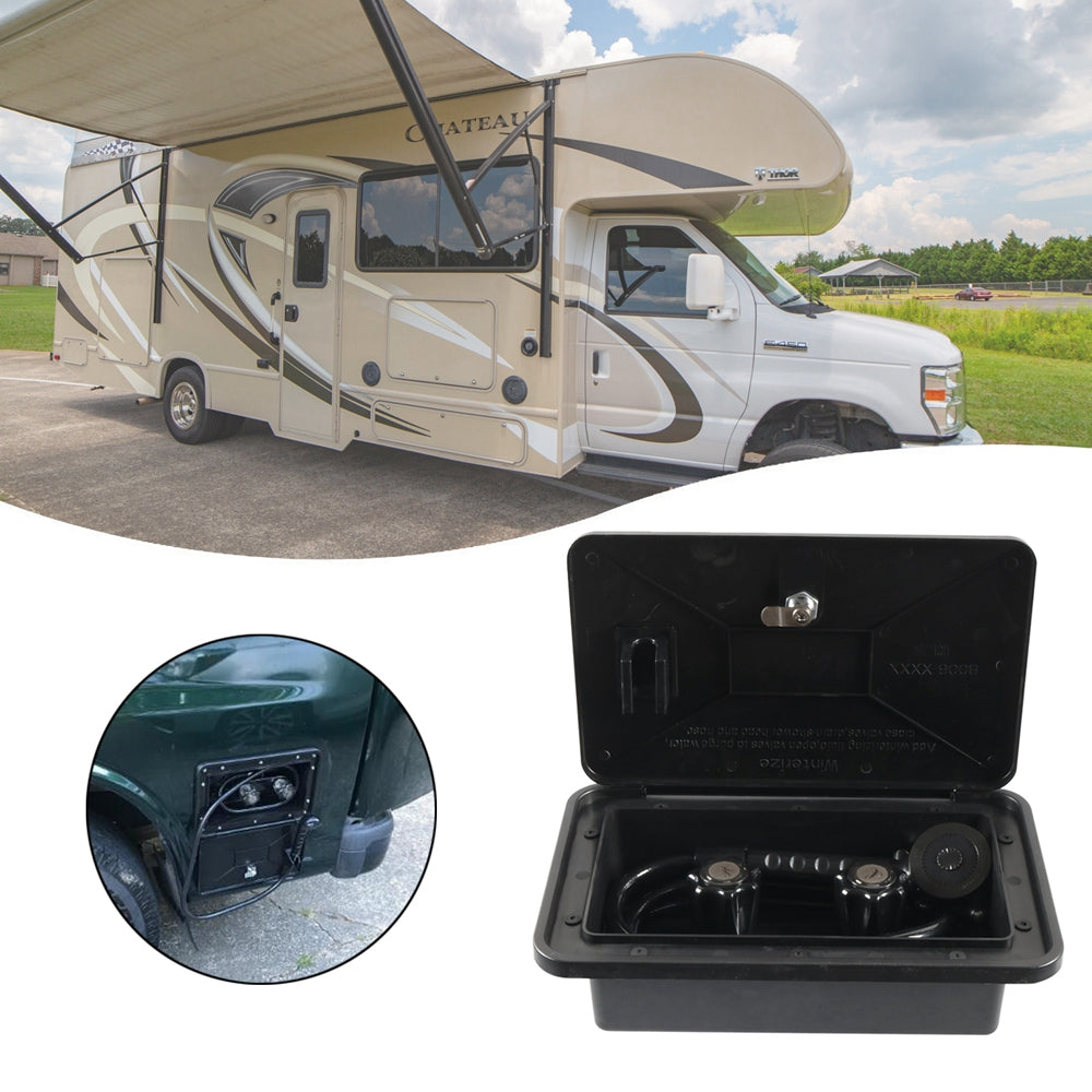 Externe Caravan RV Douchebox Kit Buitenkraan Camper Trailer Boot Generiek