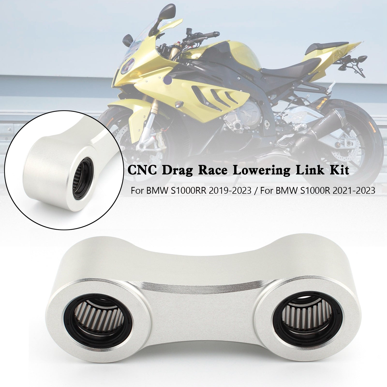 Kit de maillons d'abaissement de course de traînée en aluminium CNC, pour BMW S1000RR S1000R 2019 – 2023