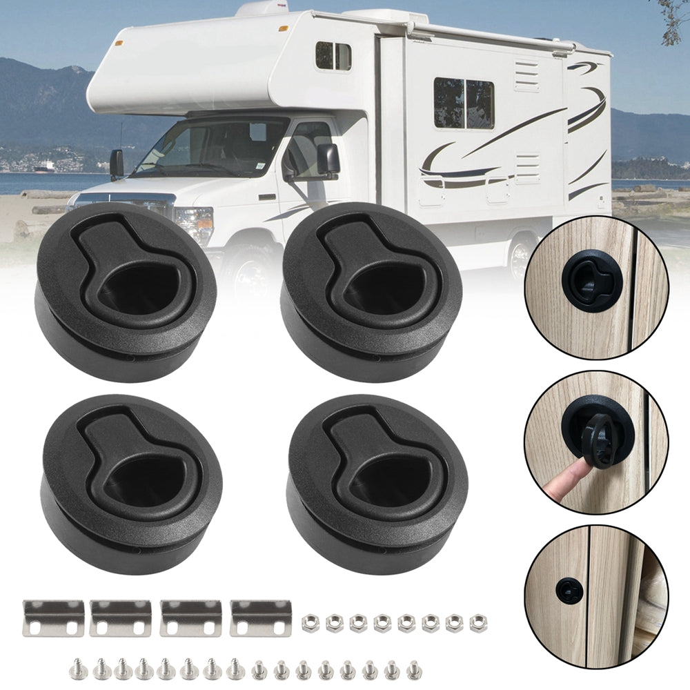 4�RV Boat Door Replace Slam Latch Hatch 2" Deck Round Pull Latch 1/2"