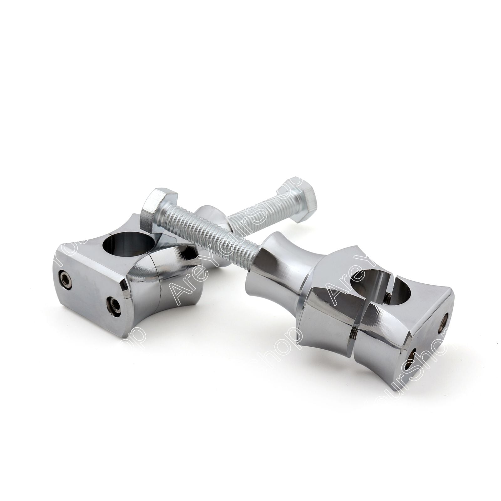 1" 25mm Black Handlebar Risers Clamp For Harley Fat Boy Dyna Sportster Touring