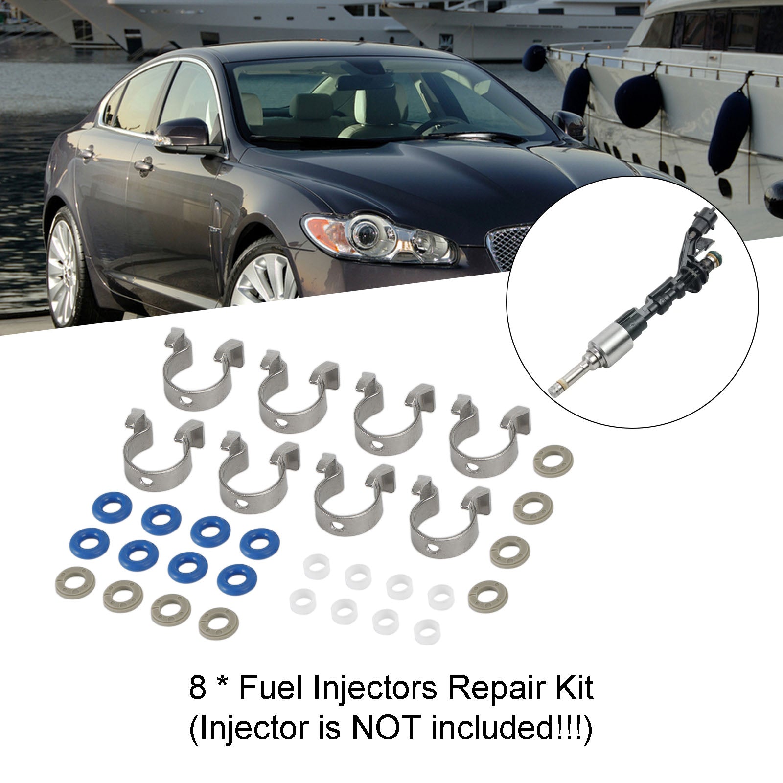 8 STKS Brandstofinjectoren Reparatie Seal Kit 0261500105 fit Range Rover fit Jaguar 5.0L