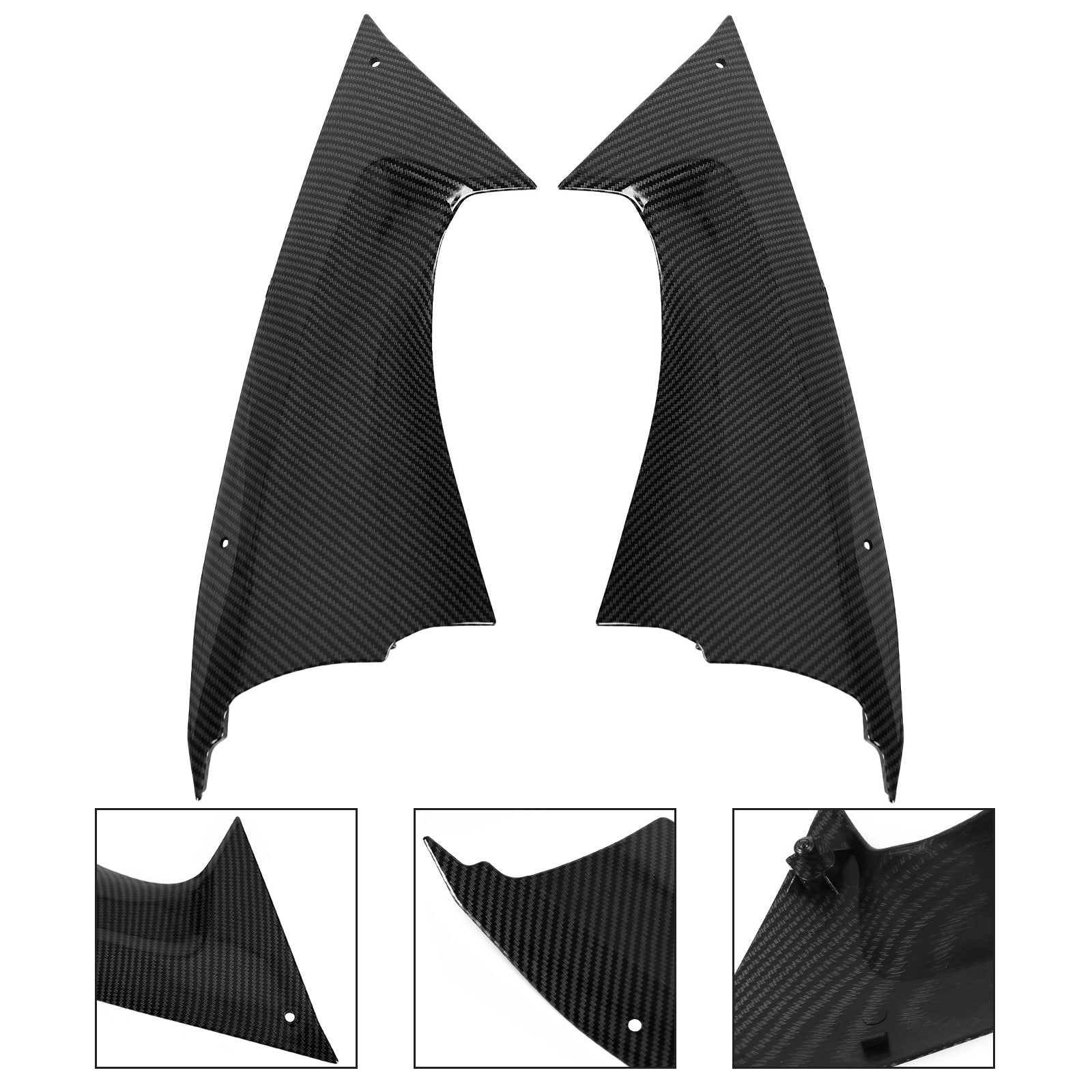 Painel de tampa lateral do tanque de gás Co capuz de carenagem para Yamaha yzf yzfr6 r6 2008-2014 carbono genérico