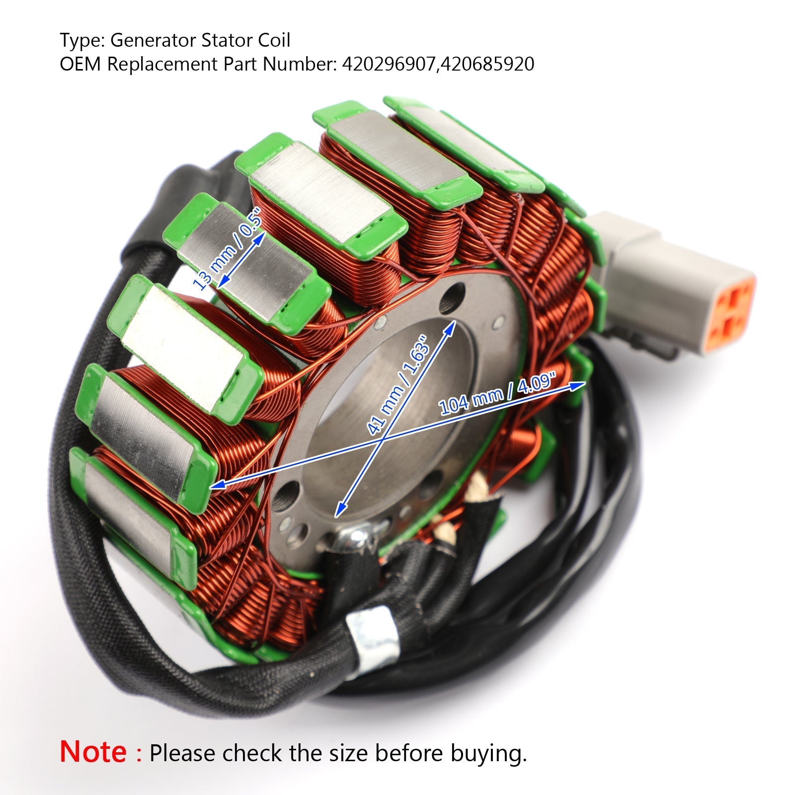Generator Stator Coil Generator Fit for Can-Am Outlander Renegade 450 500 570 650 800 1000 04-18
