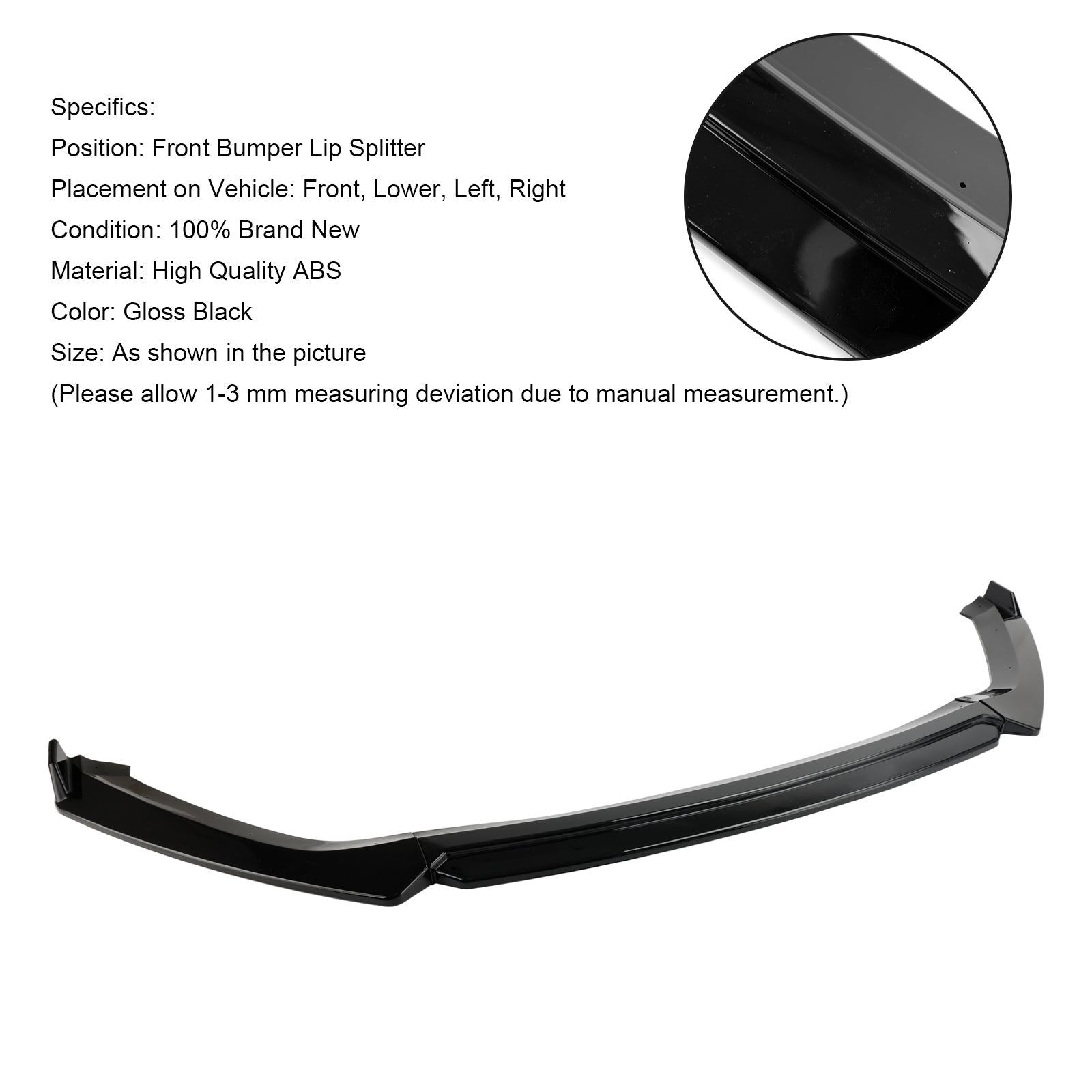 2012-2020 Seat Leon 5F Glanzend zwarte voorspoiler Lipprestaties