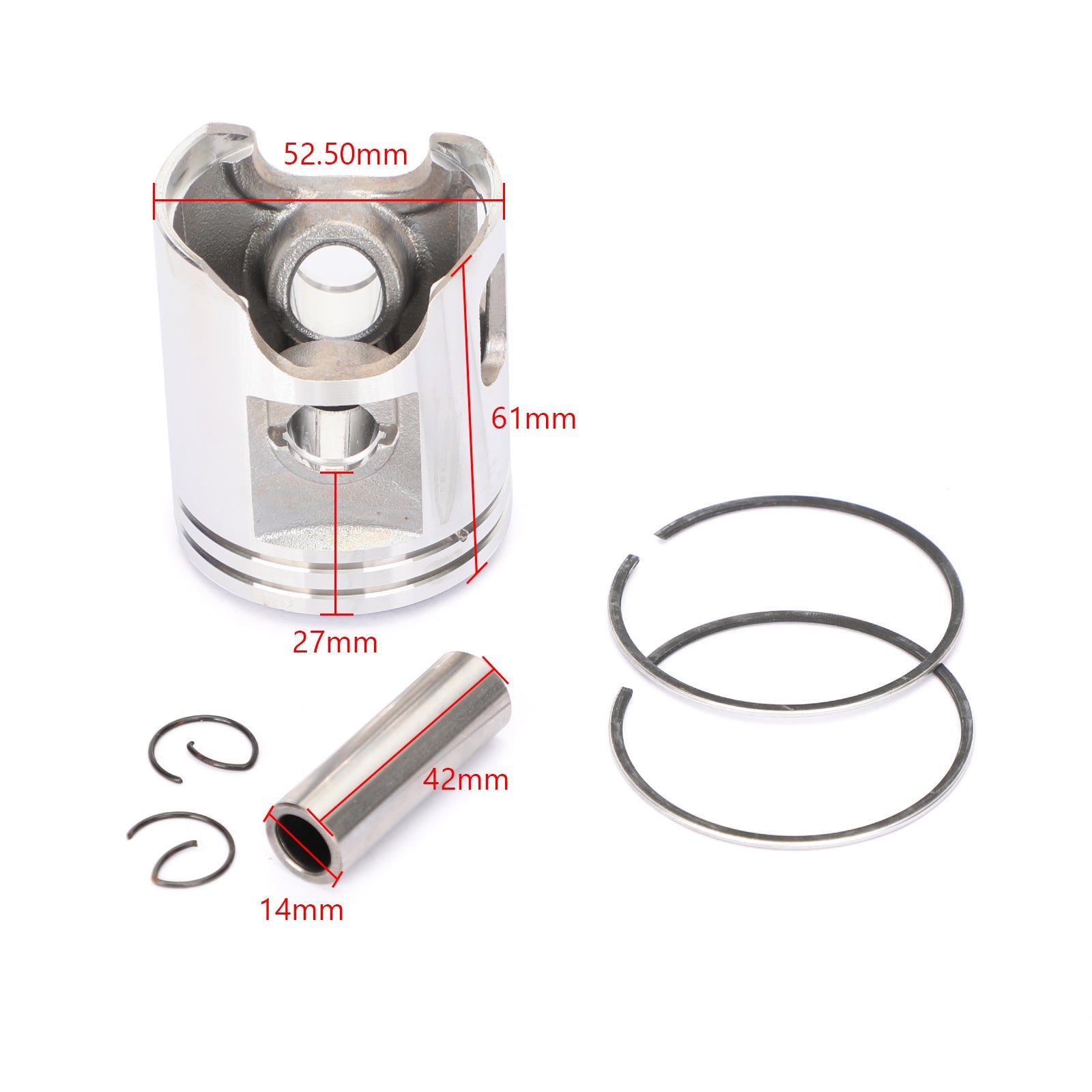 Jeu de segments d'axe de Piston STD/+0.25/+0.50/+0.75/+1.00, taille d'alésage adapté pour Yamaha BWS Aerox Nitro NEOS Ovetto 100 1997-2003 générique
