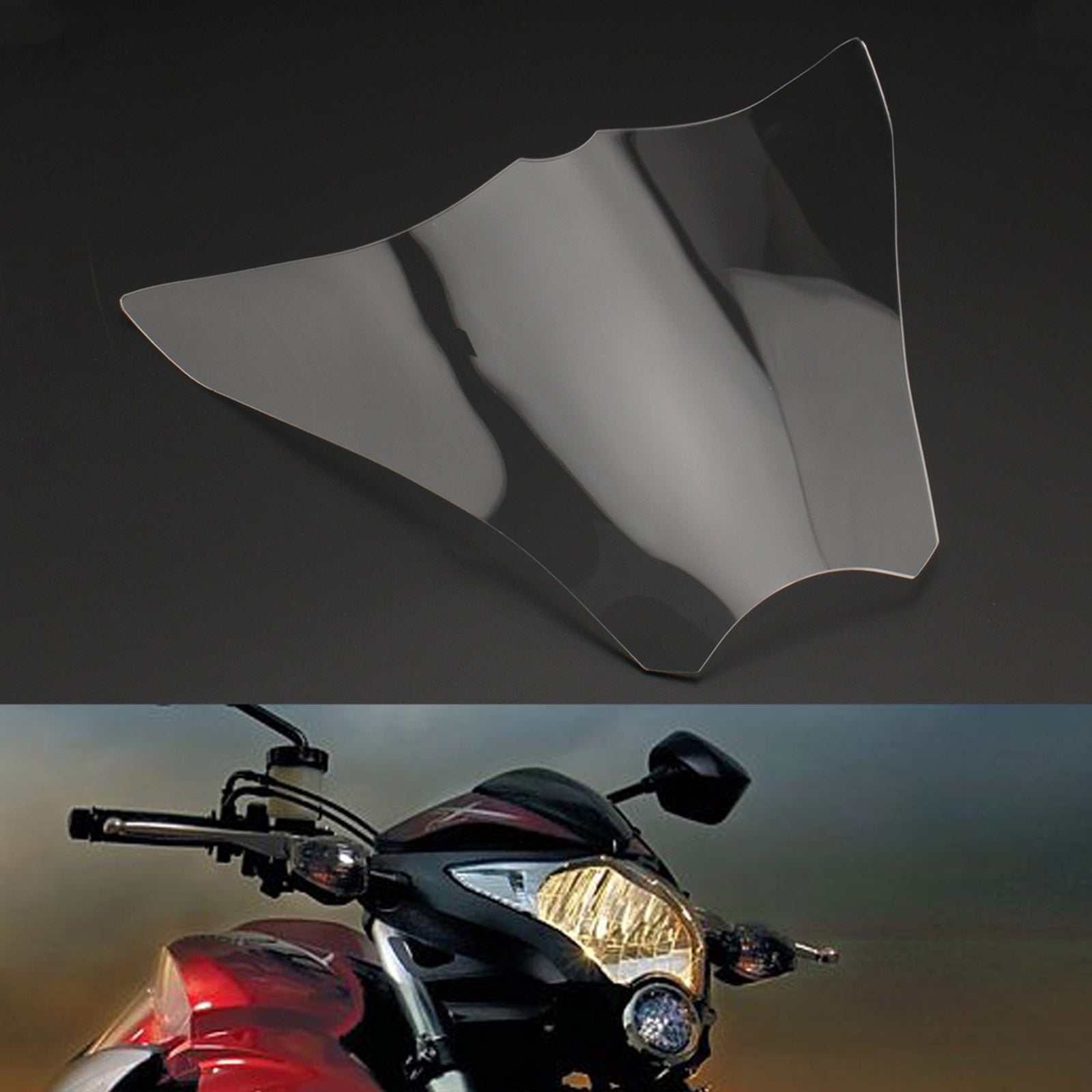 Protector de lente de faro delantero, lente de lámpara apta para Honda Cb1000R 08-17, humo genérico