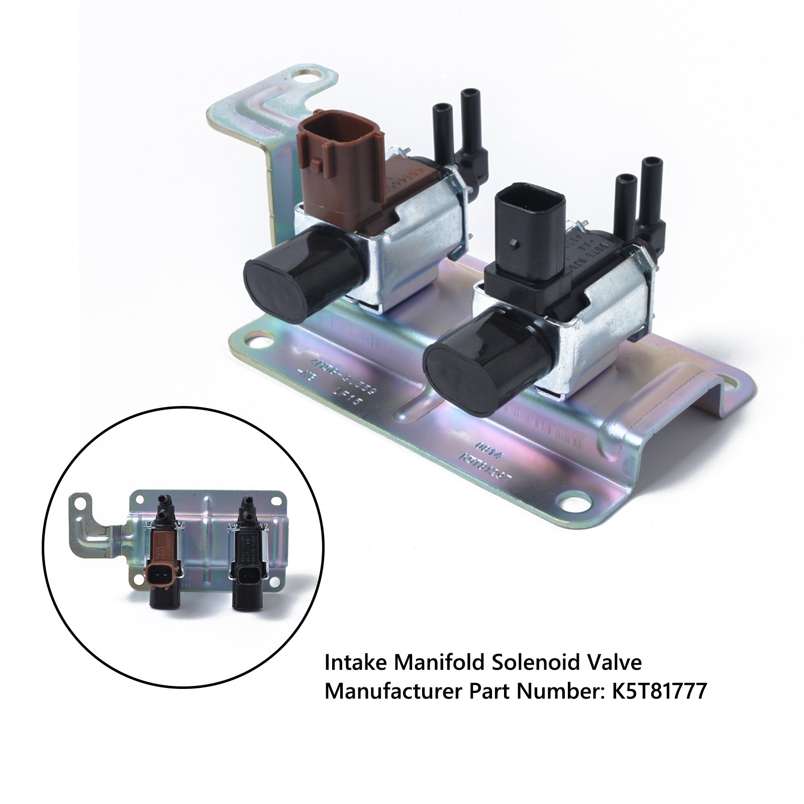 Utslippsinntak Manifold Vacuum Runner Solenoidventil K5T81777 for Mazda 3 5 6