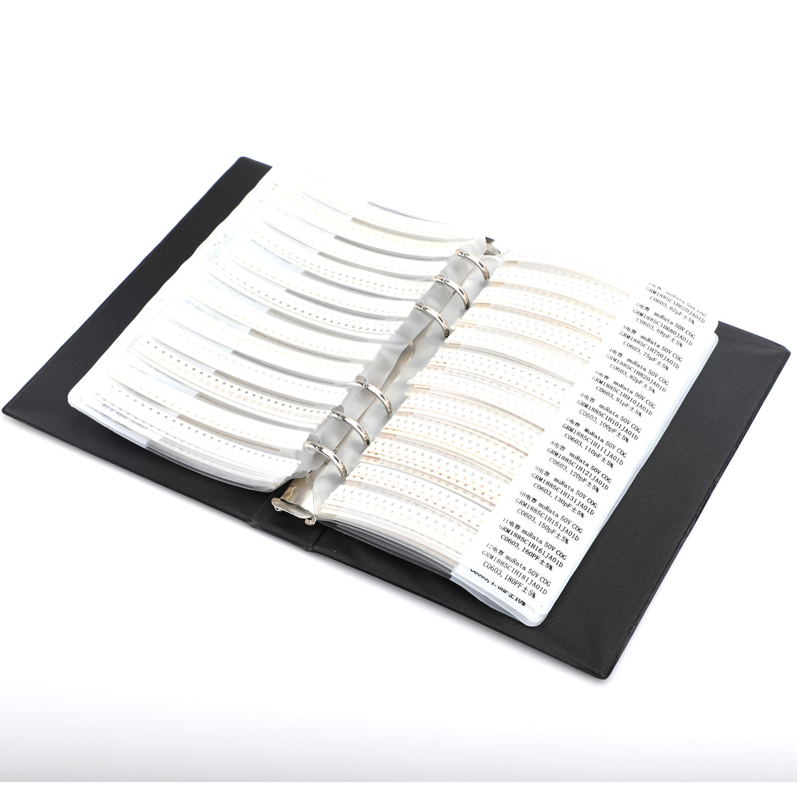 SMD0603 kondensatorprovbok 90 värden * 50 st = 4500 st kondensatorkit SMD