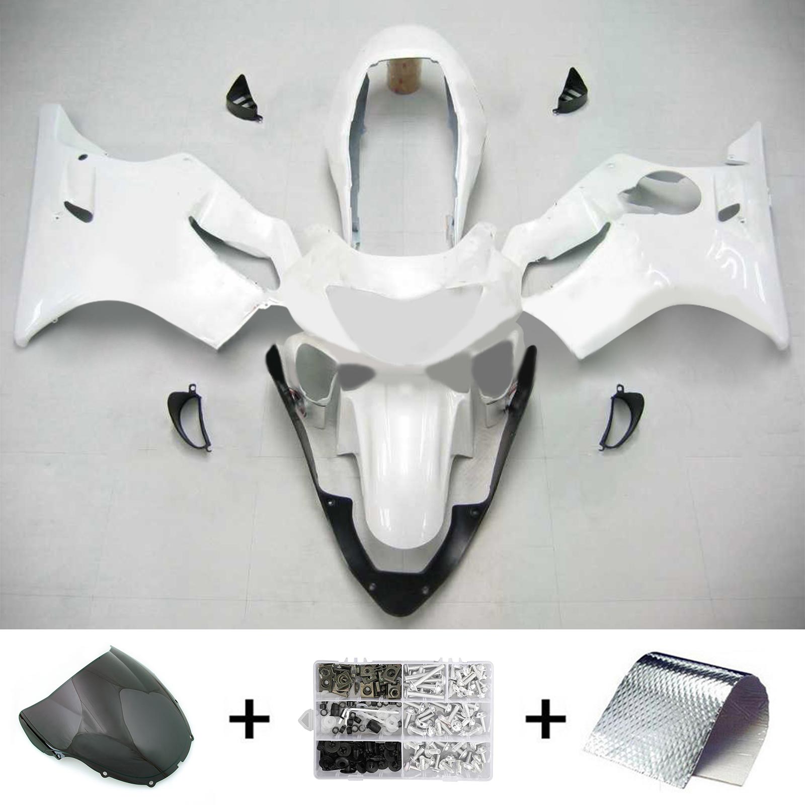 1999-2000 Honda CBR600F4 Kit de carénage d'injection Amotopart carrosserie plastique ABS #126