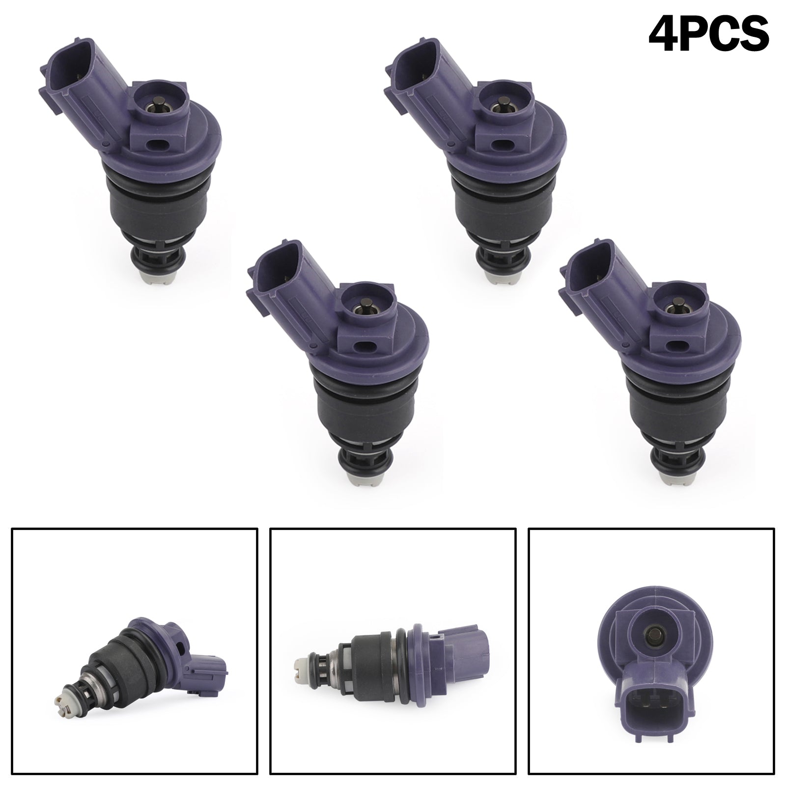 4x 375cc Brandstofinjector 16600-67U01 Past Nissan 240SX Silvia KA24DE S13 SR20DET 16600-67U00 16600-67U10 Generieke