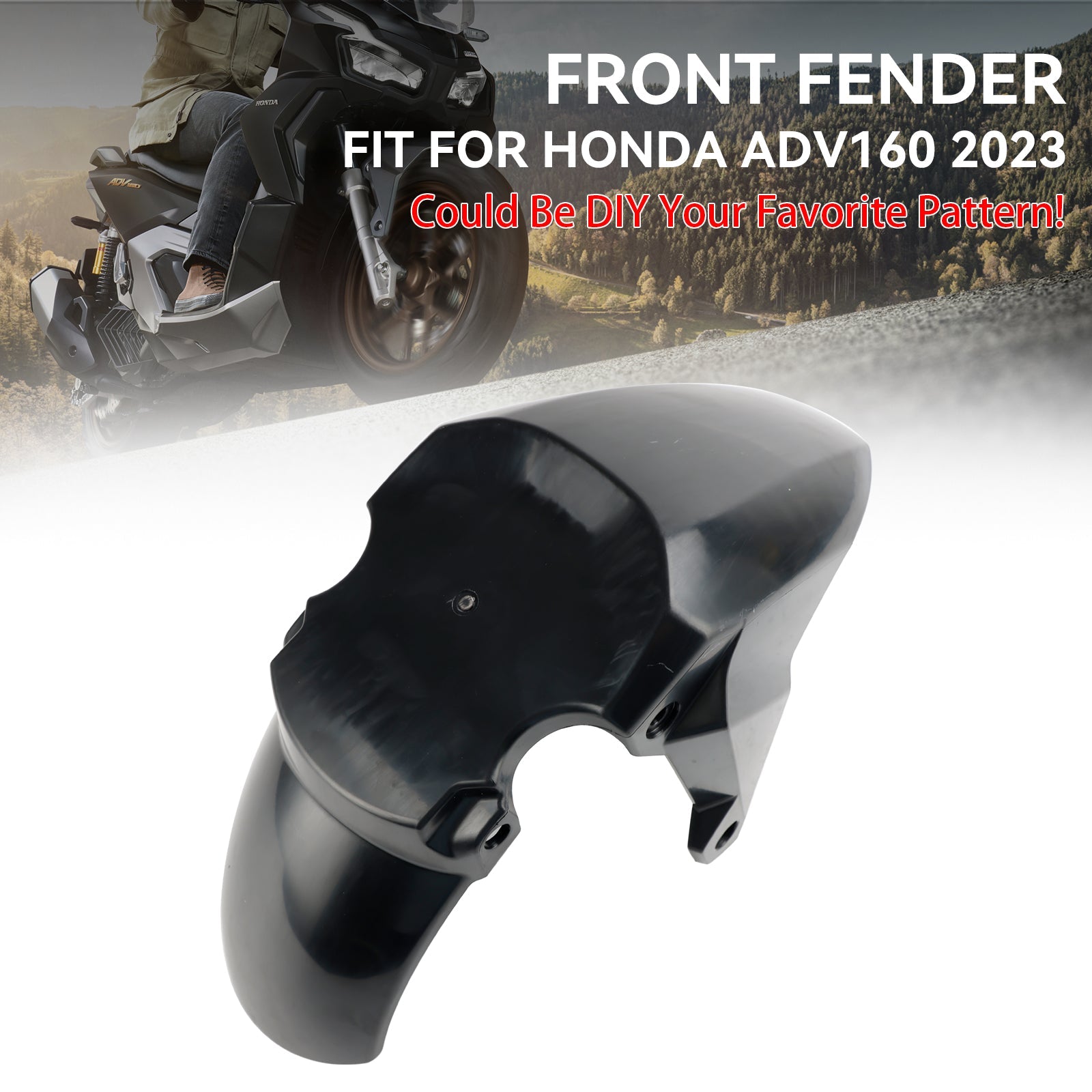 Honda Adv 160 2023 Moldagem de injeção de abdominais a carroceria não pintada