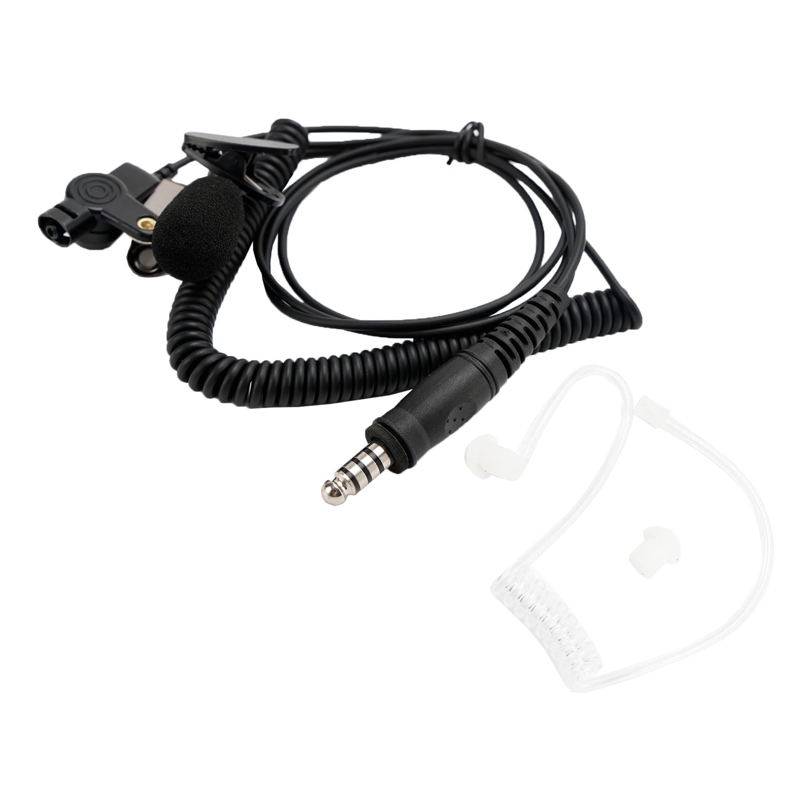 7.1-A3 In-Ear-headset Enkel lyssnande transparent luftrör hörlurar med mikrofon