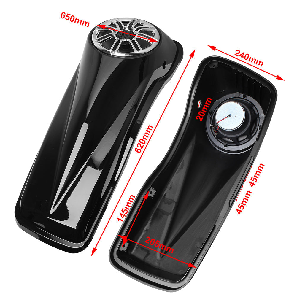 Høyttaler lokk for Harley Touring Street Electra Glide Hard Saddlebag 6.5 2014-21, Saddlebag lokk pakningsmaskinvare for turnégatelektra Glide 14-21, Saddlebag Triple 6.5 Lokk m/ høyttaler passer for Harley Touring Electra Glide 14-21