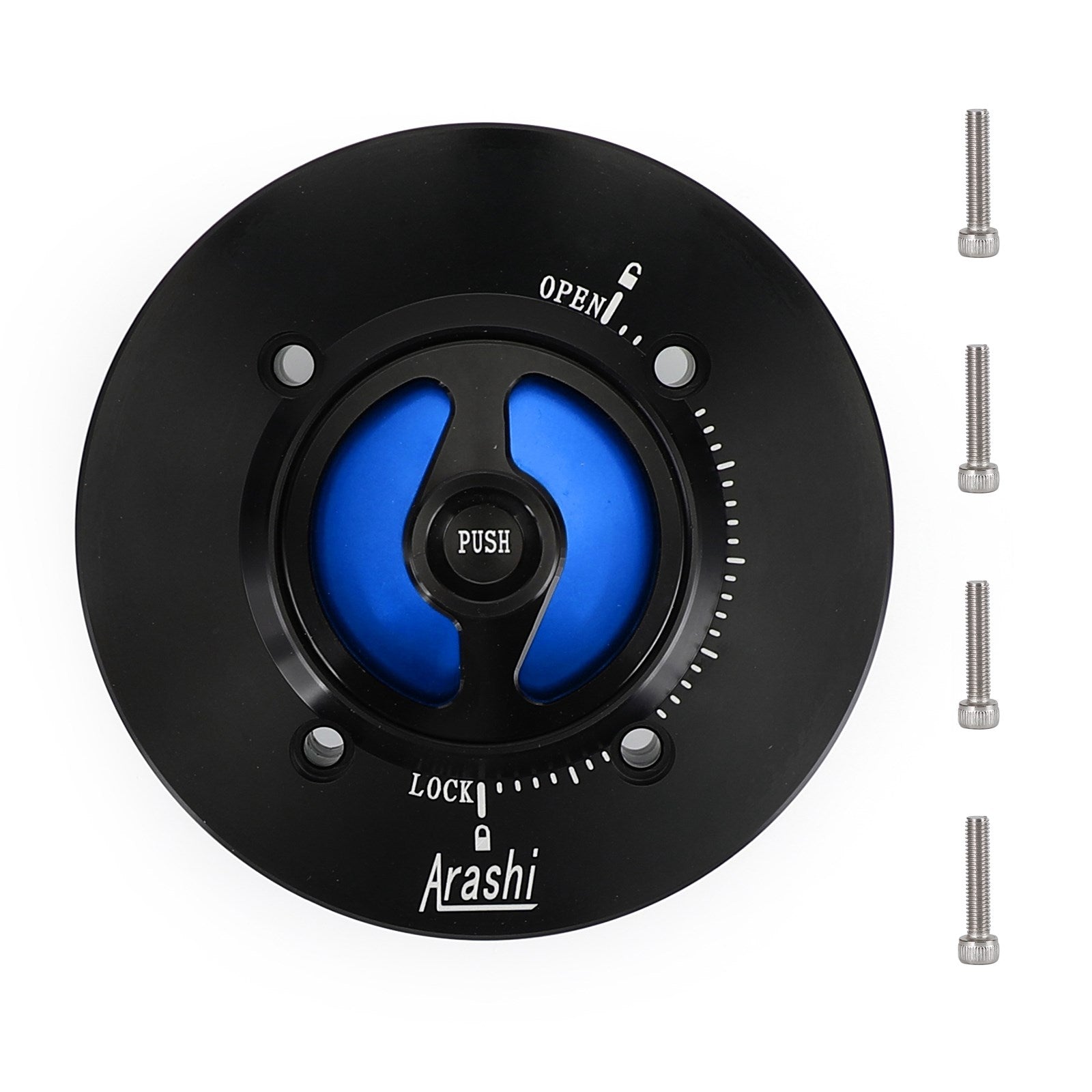 CNC Keyless Fuel Gas Tank Cap Black Fit For Kawasaki EX400 NINJA 400 2018-2019