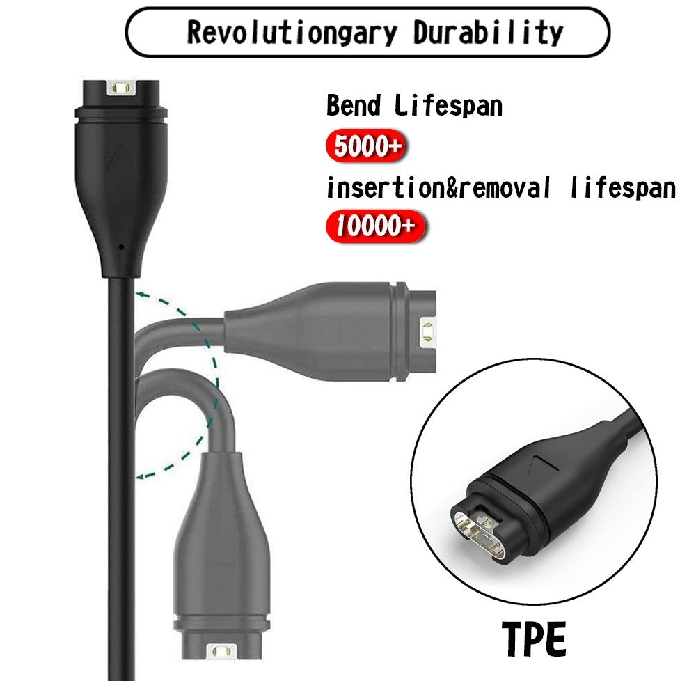 Cordon de câble de charge USB ajusté pour Garmin Fenix 5 5s 5x Vivoactive 3 Vivosport