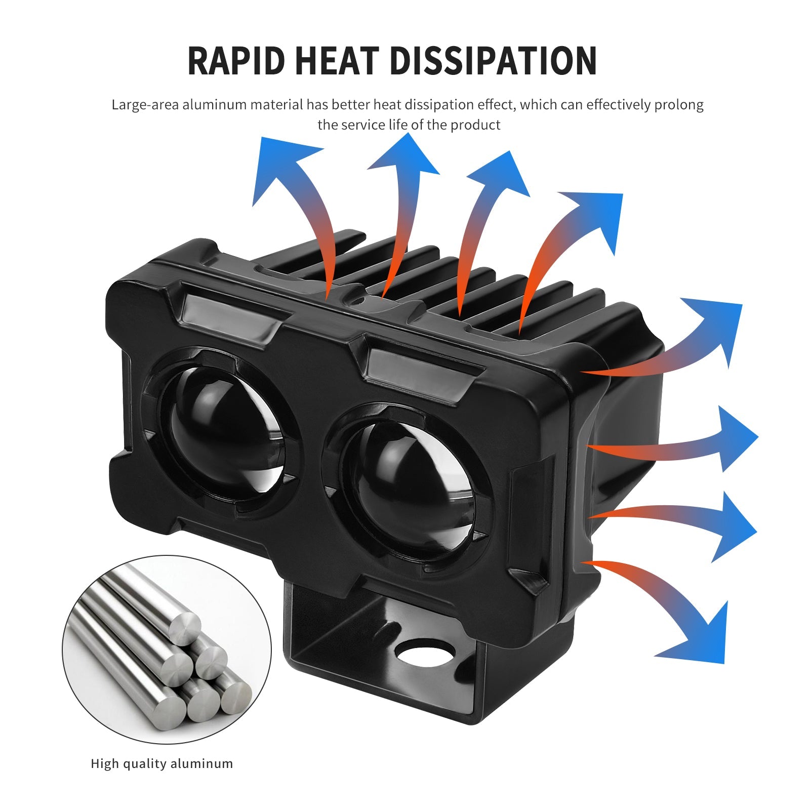 Led Electric Motobike Scooter Ultra Bright Waterproof Headlight Motorcycle Light Generic