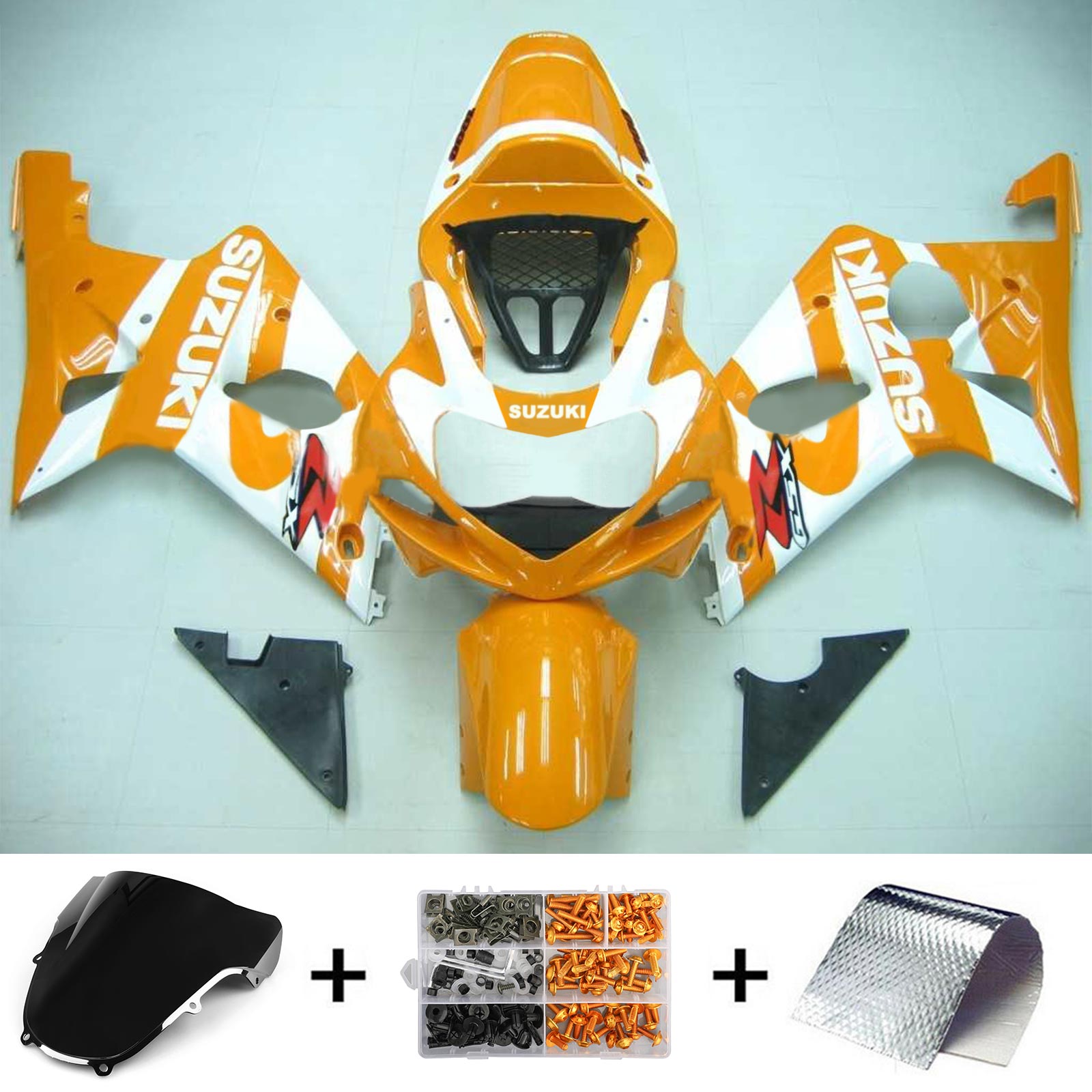 2000-2002 SUZUKI GSXR1000 K1 K2 AMOTOPART INJESITAL FAIRING KUNDAWWORK ABS #108