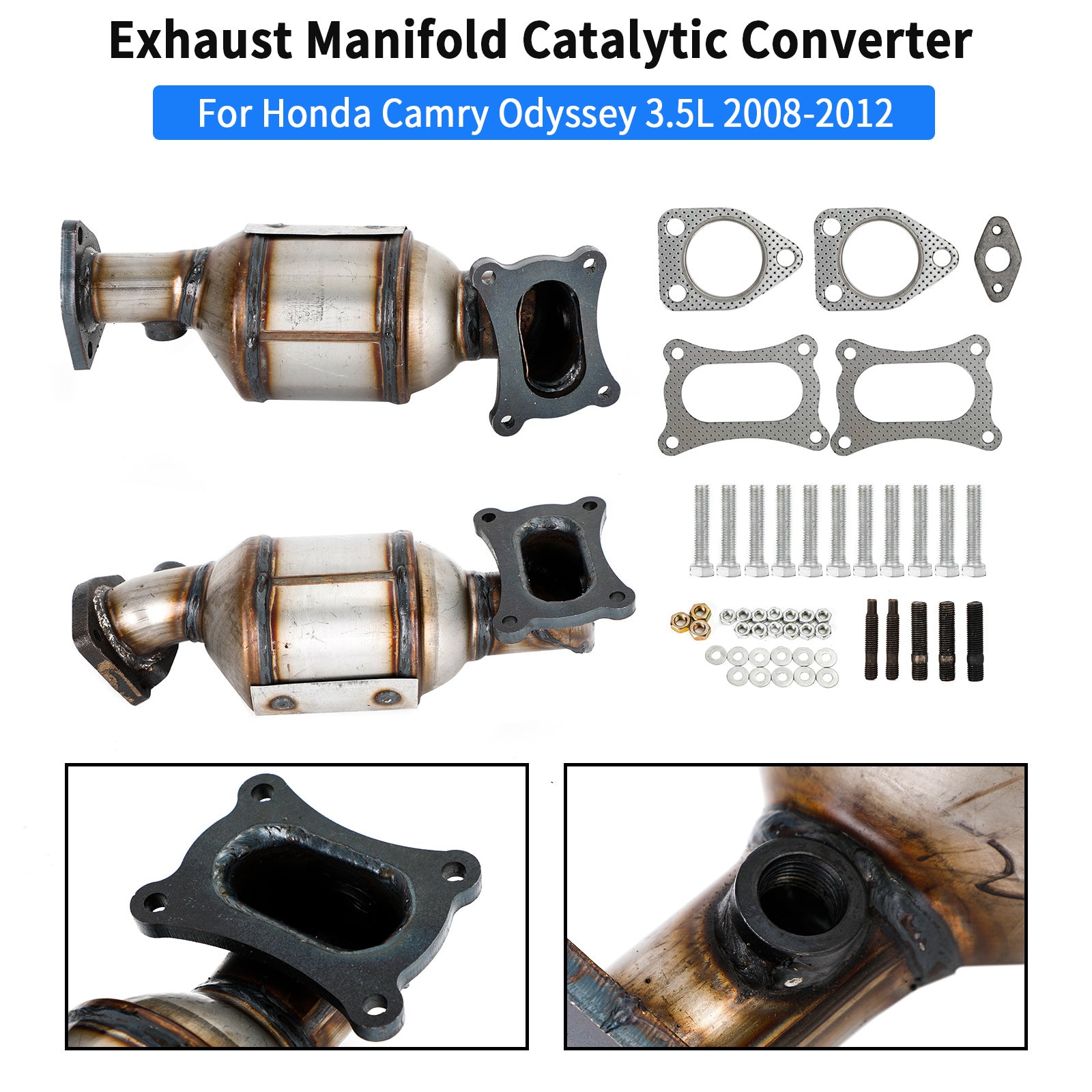 Honda Odyssey 3.5L 2011-2015 Avant gauche & Kit de convertisseurs catalytiques droits 45131 45132