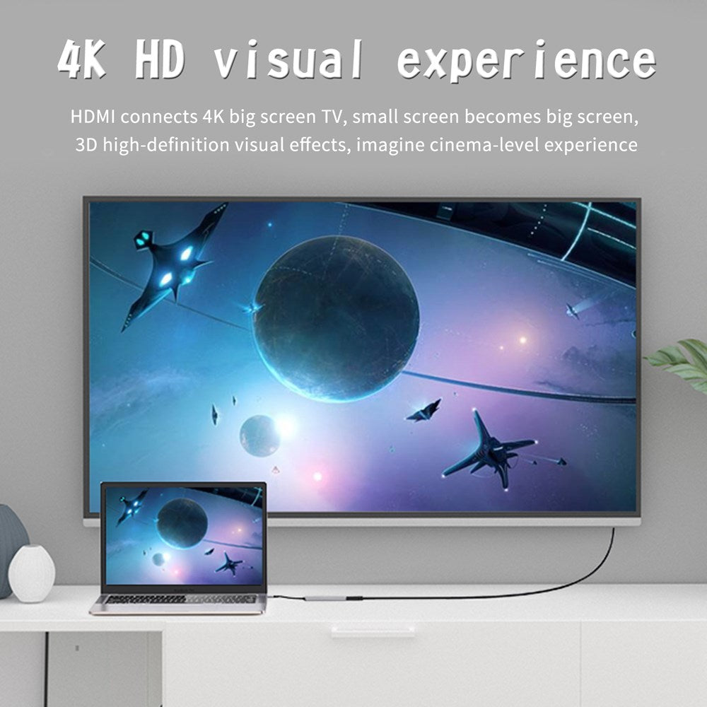 Adaptador HUB 4 en 1 USB-C tipo C HD con salida 4K HD USB3.0 para MacBook Pro iPad Pro