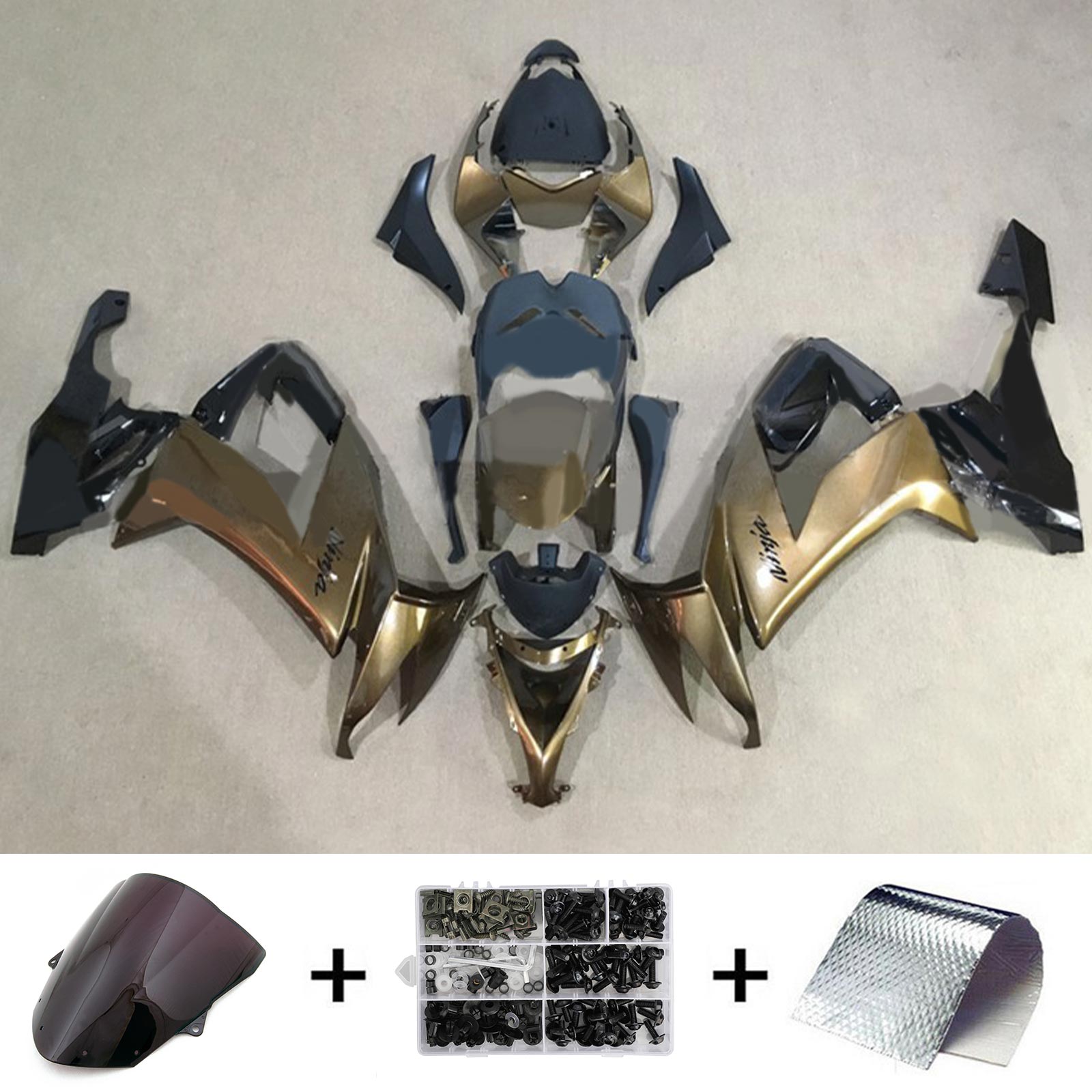 2008-2010 Kawasaki ZX10R Injeksjon Fairing Kit Bodywork Plastic ABS#139