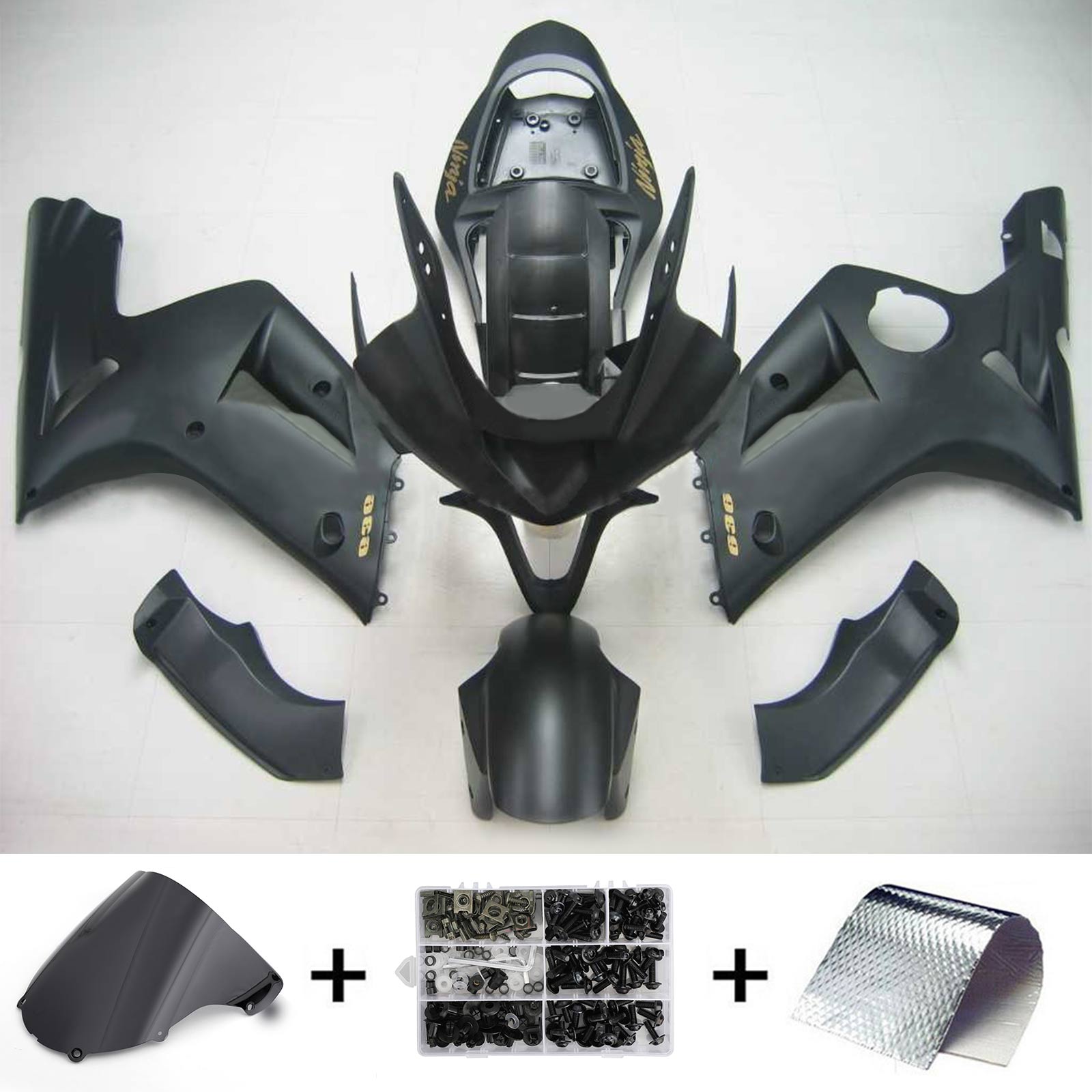 2003-2004 Kawasaki ZX6R 636 Amotopart vstrekovacia kapotážová súprava karosérií Plast ABS #110