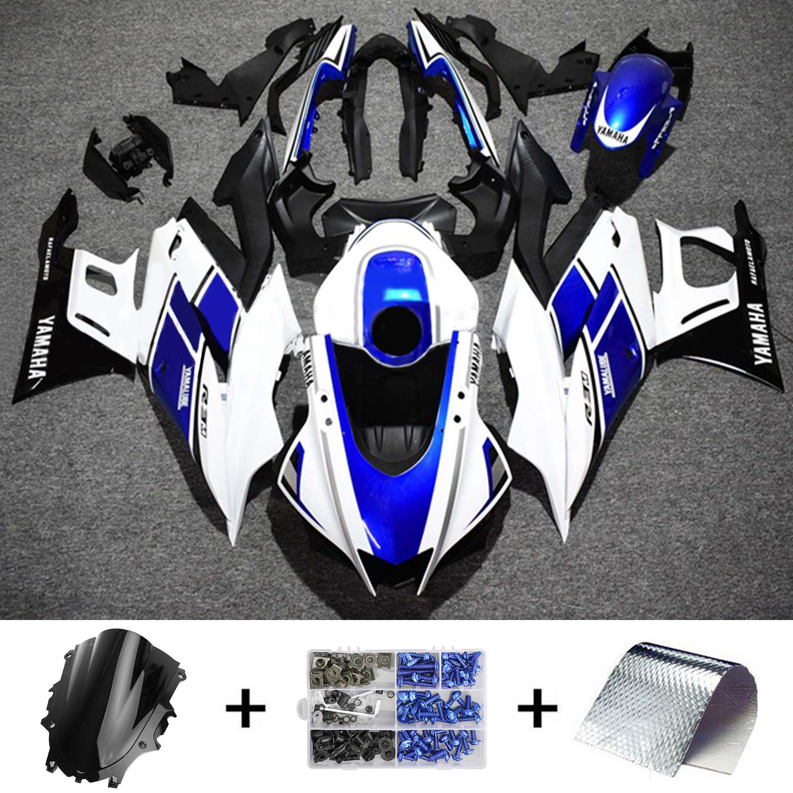 2022-2023 Yamaha YZF-R3 R25 Kit de carénage d'injection carrosserie plastique ABS #116