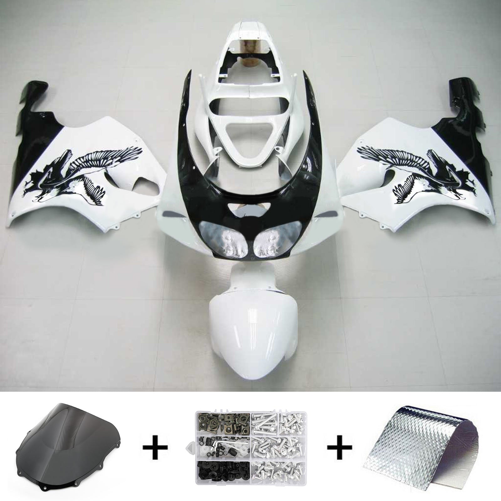 1996-2003 kawasaki zx7r injection de camen kit de carrosserie en plastique