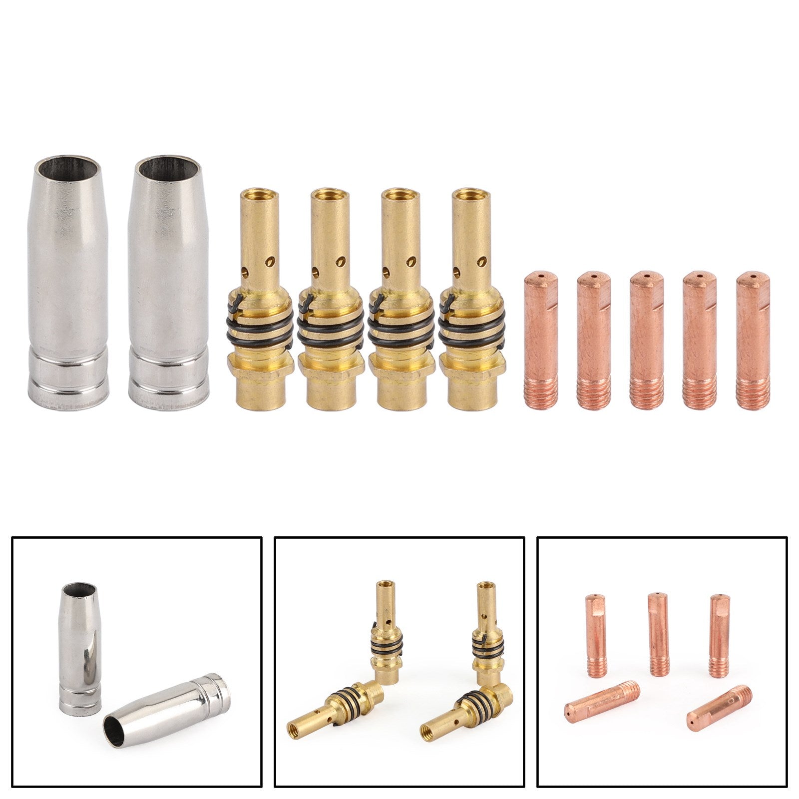 11 pièces MB15 15AK 15 AK pointe 0.8mm 0.03" Porte-buse MIG-200 pour pistolet MIG