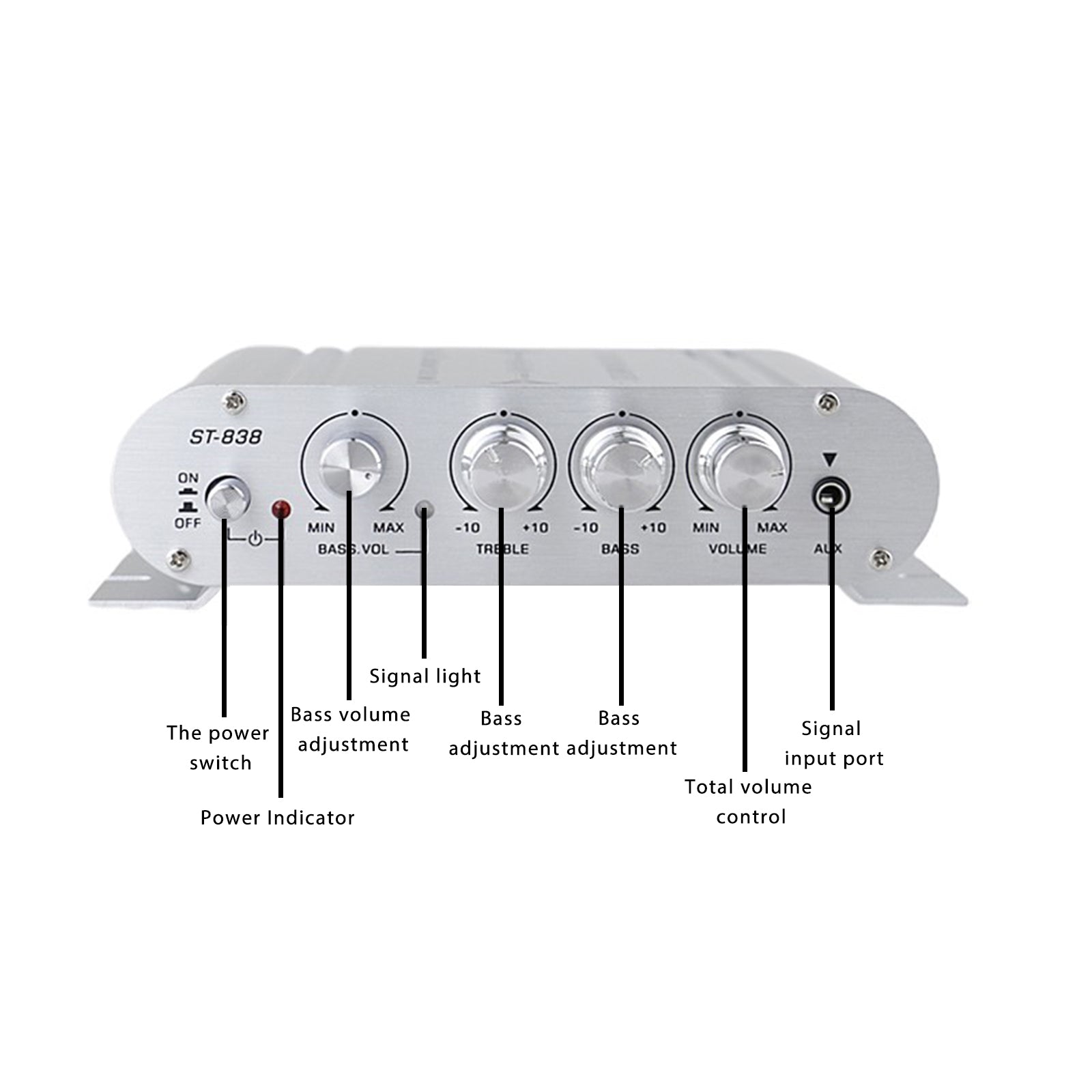 12V 2.1 Kanalen 400 WATT Auto Audio Stereo Versterker MP3 Radio Booster HiFi