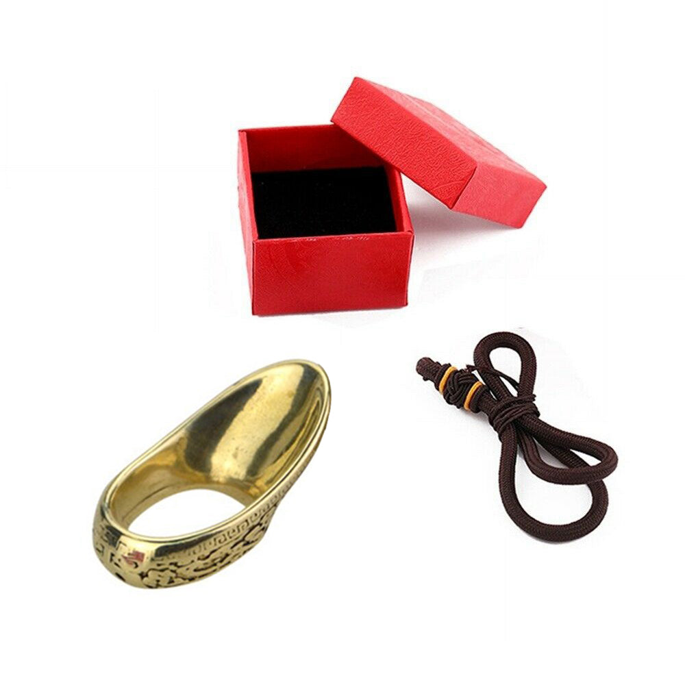 Arco e flecha de 22mm de cobre protetor de dedo de dedo de cobre caça ao arco da engrenagem