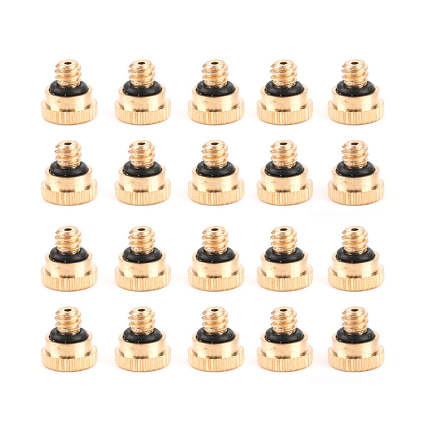 10X/20X/50X Brass Misting Nozzles Water Mister Sprinkle For Cooling System 0.024" 10/24 UNC