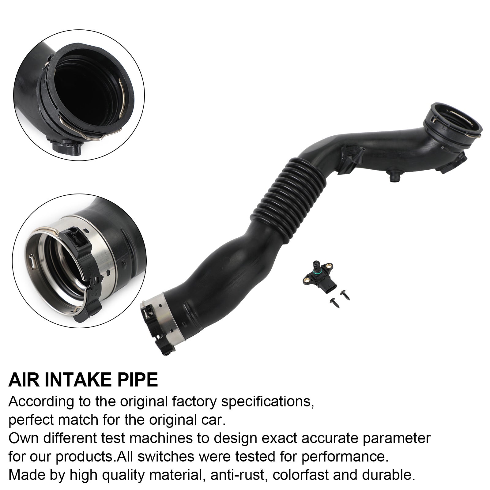 2014-2016 BMW 435i xDrive Intercooler Air Intake Duct Charge Pipe Hose 13717604033 7604033