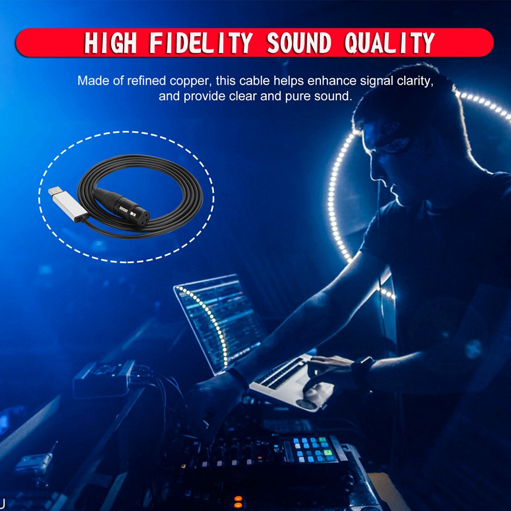 USB till DMX -gränssnittsadapter DMX512 Steg Ljuskontrollkabel för dator