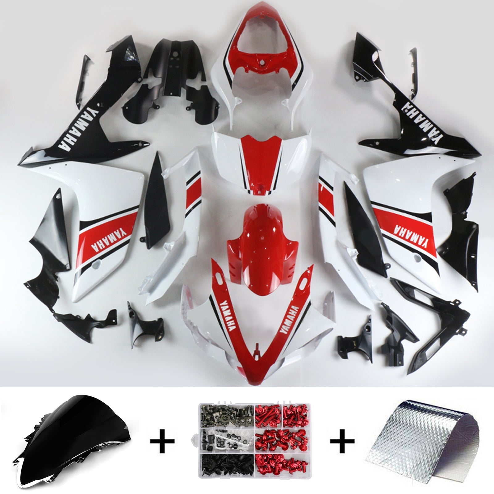 2007-2008 Yamaha YZF 1000 R1 Kit de carénage carrosserie plastique ABS
