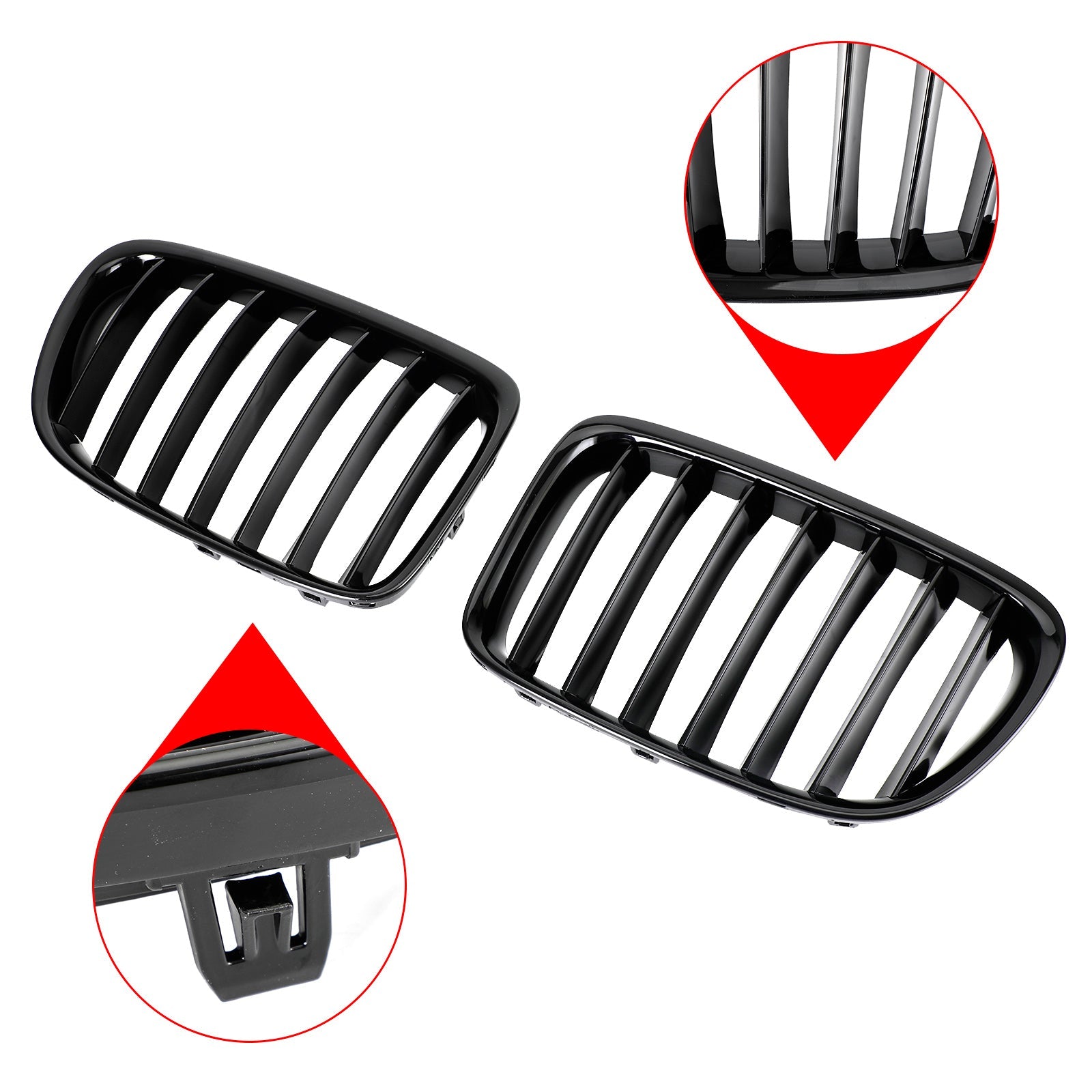 BMW X1 E84 2009-2014 SUV Gloss Black Front Hood Kidney Grill Grill