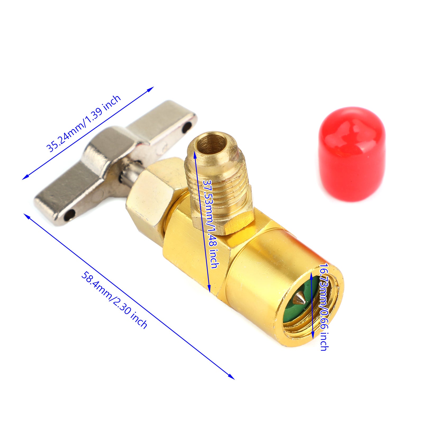 R134A Kylmedels AC Can Bottle Tap 1/2Acme Thread Eloy Adapter Opener Valve