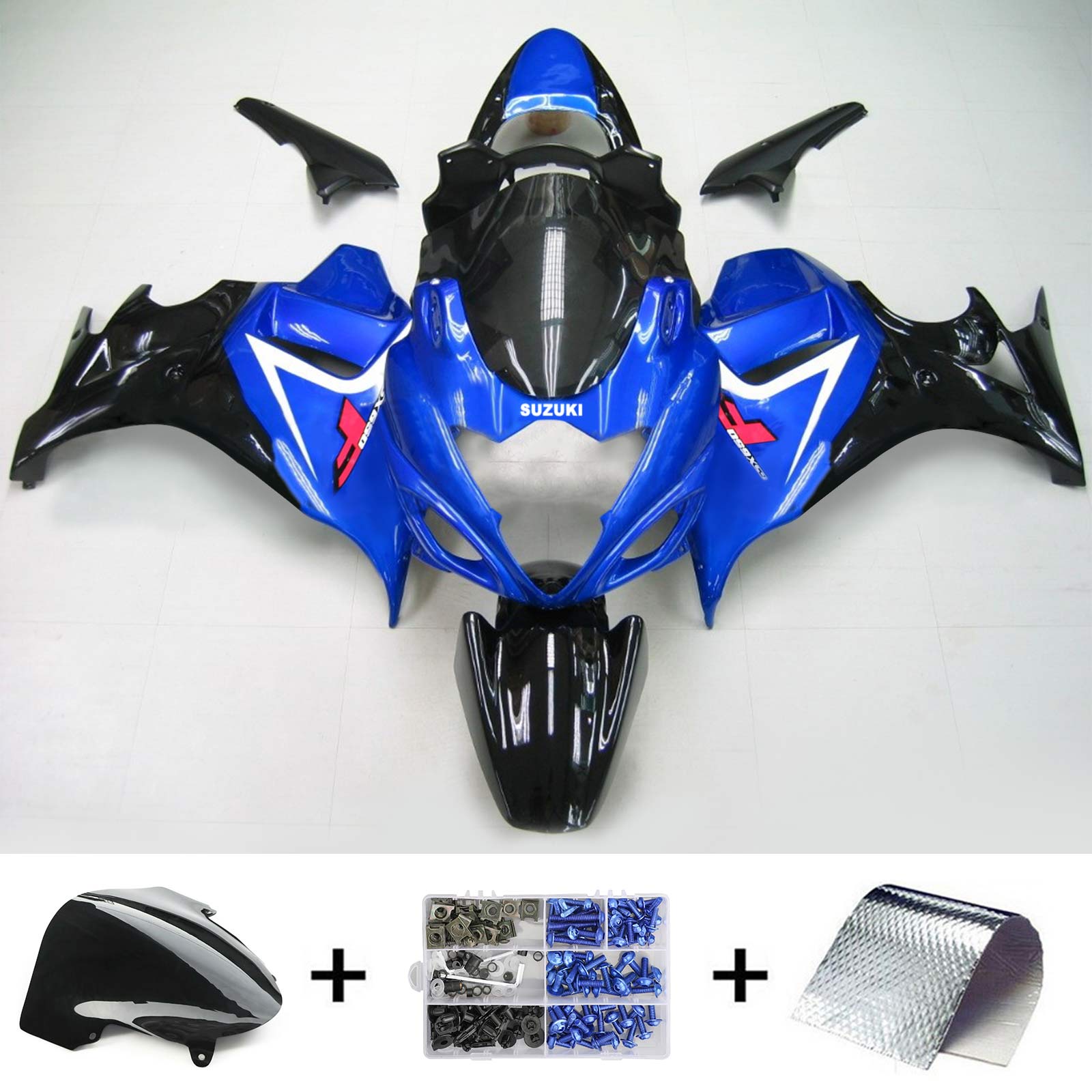 2008-2013 Suzuki Katana GSX650F Amotopart Kit de carenado de inyección Carrocería Plástico ABS # 101
