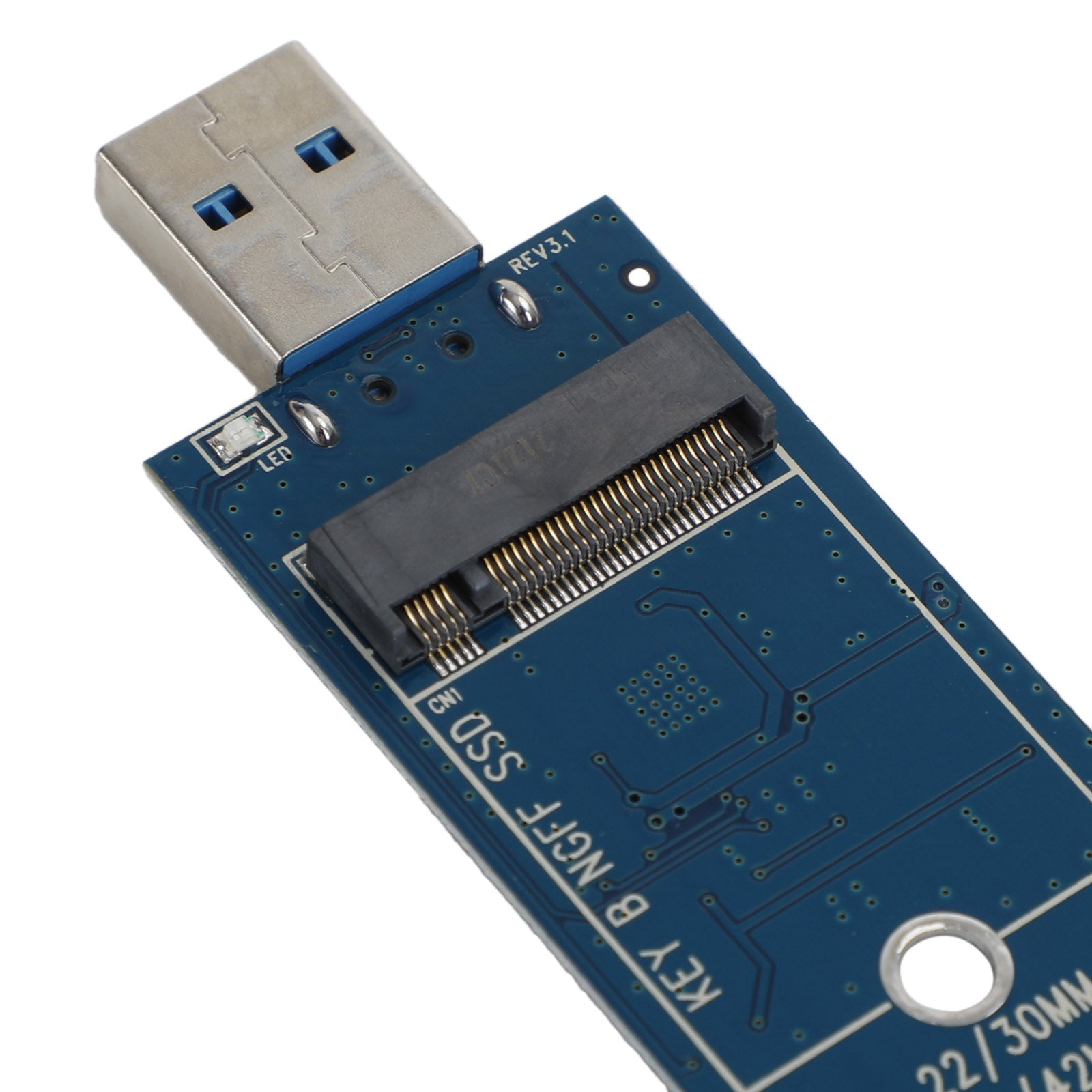 Adaptador M.2 a USB Adaptador SSD de protocolo SATA M.2 con llave B para 2230 2242 2260 2280