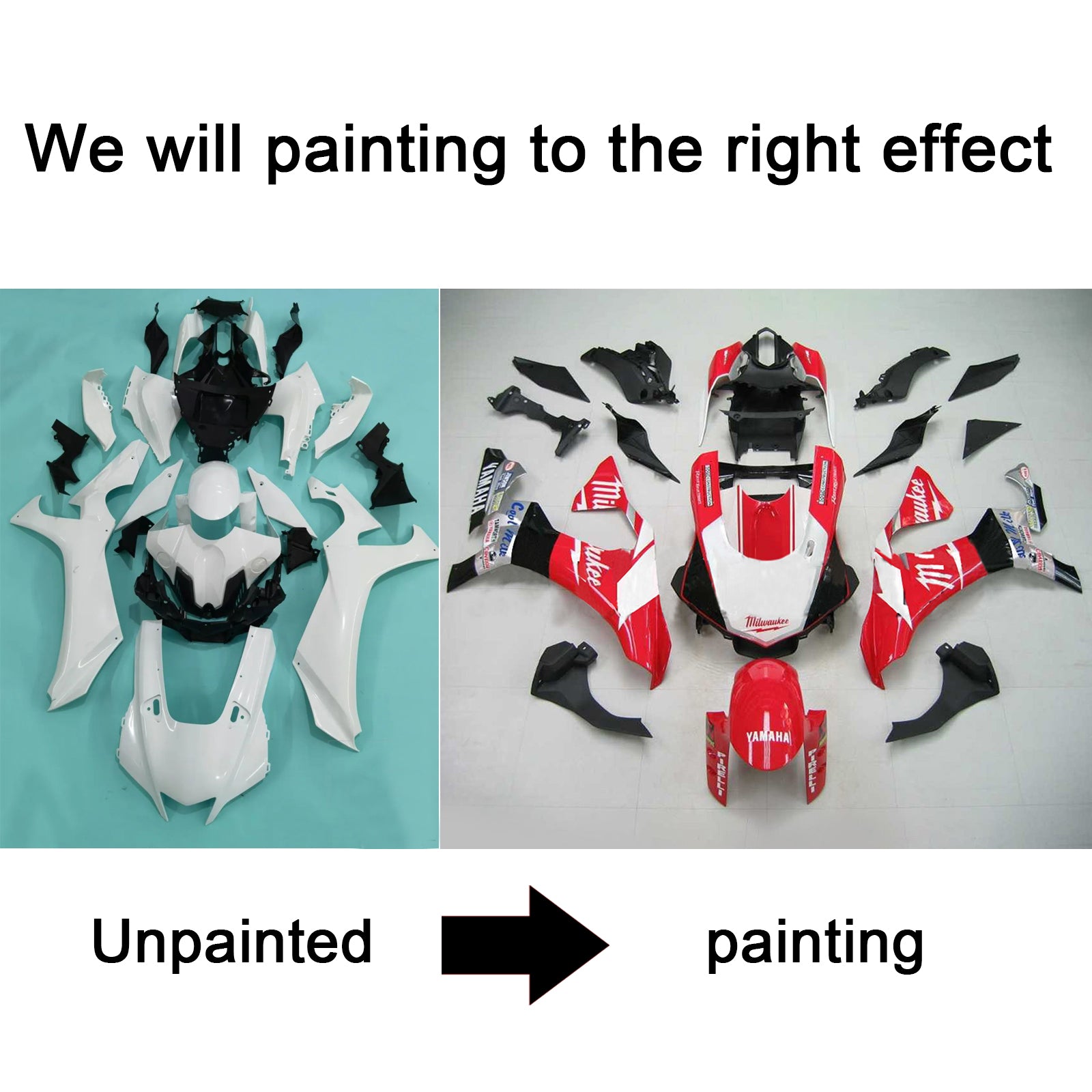 2020-2025 Yamaha YZF R1 Injectiekuipset Carrosserie Kunststof ABS #101