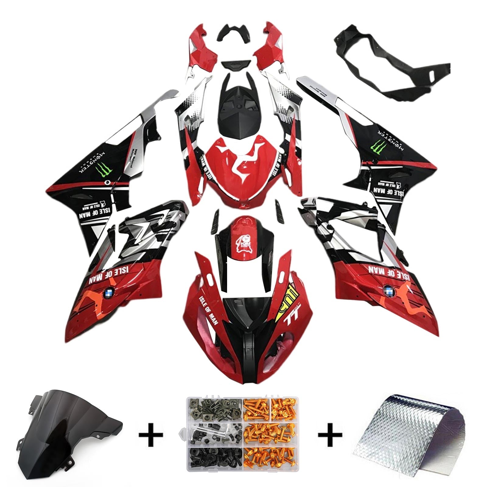 2015-2016 BMW S1000RR Kit Carénage Carrosserie Plastique ABS