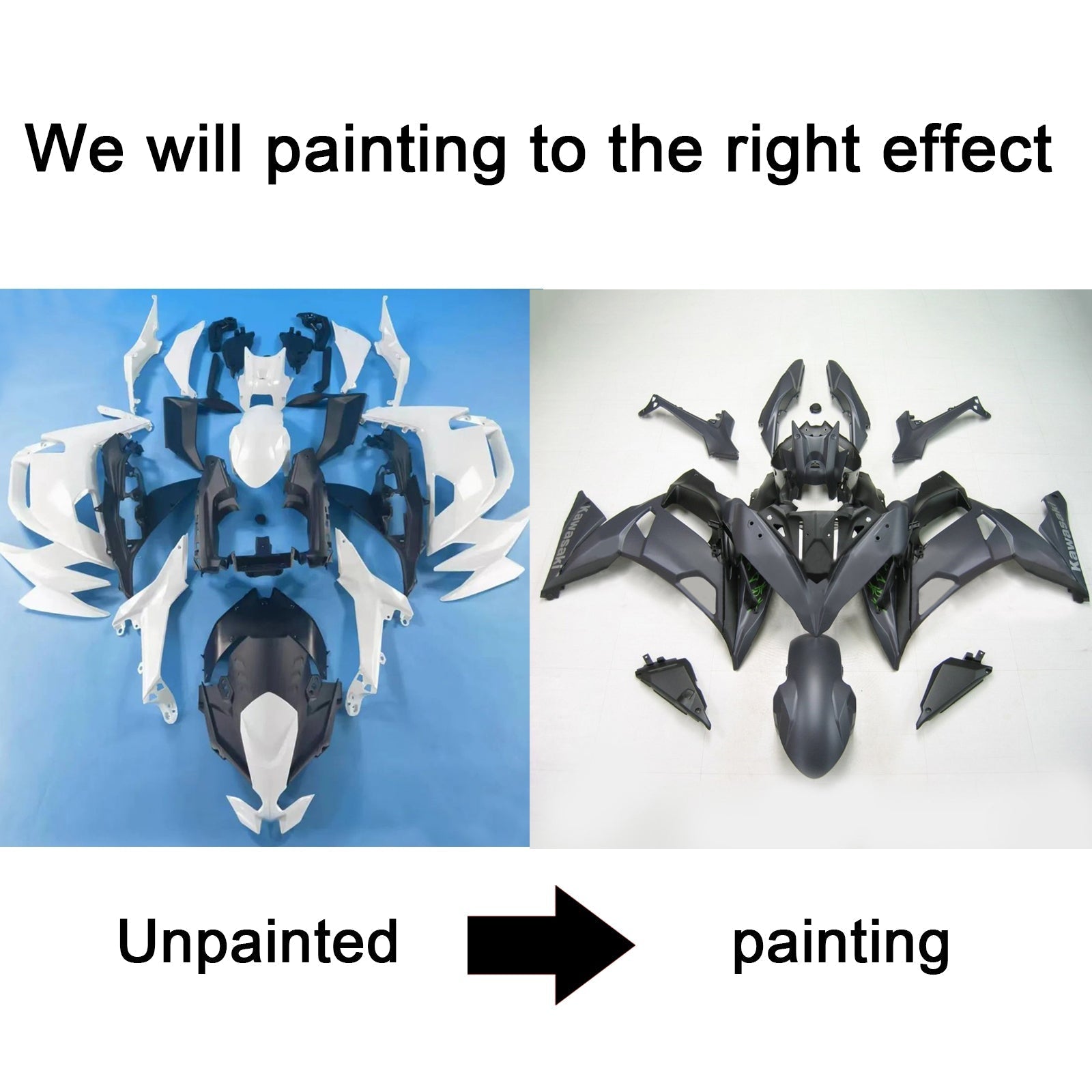 2020-2024 Kawasaki ER-6F Ninja650 injectiekuipset carrosserie ABS #101