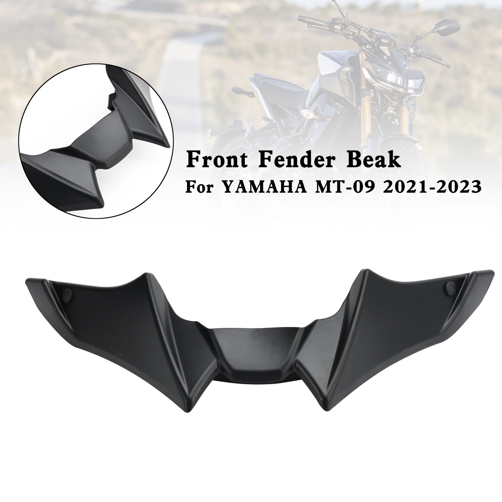 2021-2023 Yamaha MT-09 MT09 Front Fender Beak Lip Nose Cone Cover Spoilers