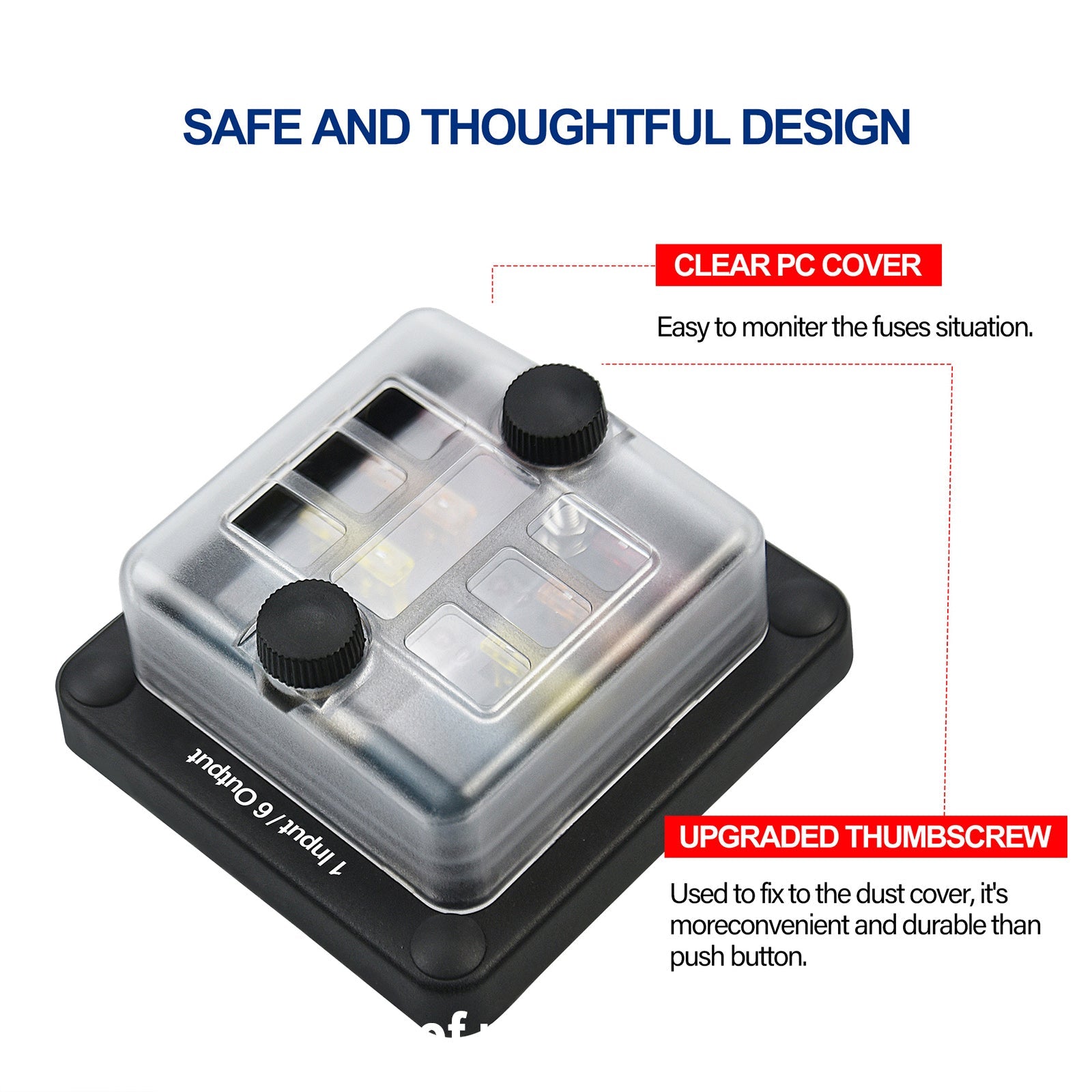 6-weg/12-weg meszekeringkastblokhouder ATO ATC voor auto-marineboot waterdicht