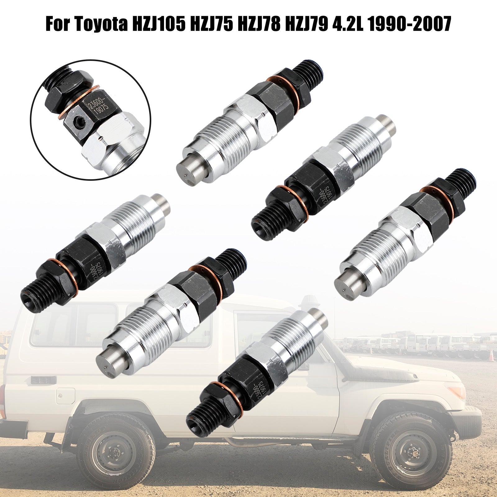 1990-2007 TOYOTA HZJ105 HZJ75 HZJ78 HZJ79 6st bränsleinsprutare 23600-19075 FedEx Express