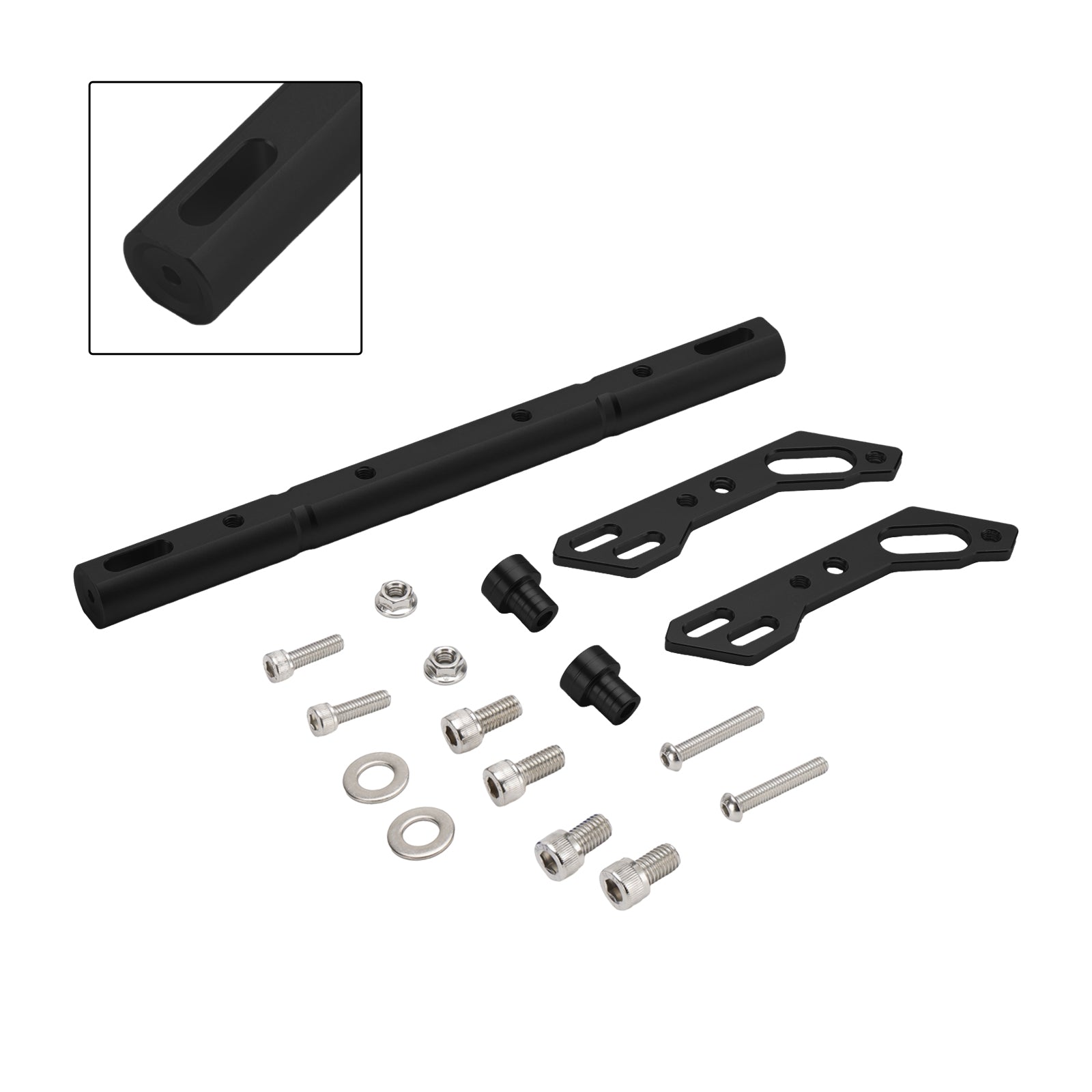 Accesorios de palanca de equilibrio de manillar de aluminio, barra transversal Cnc para moto plateada