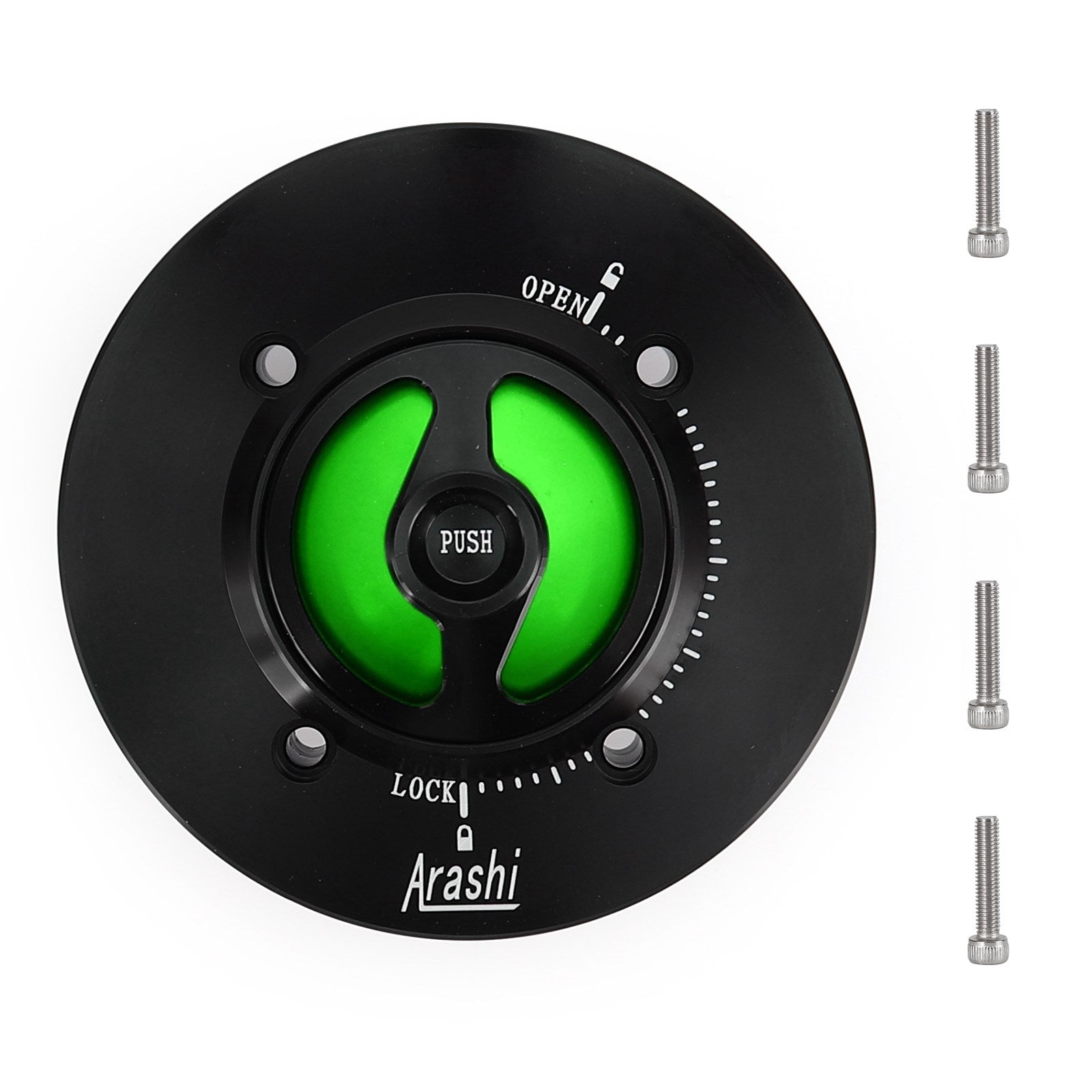 CNC Keyless Fuel Gas Tank Cap Black Fit For Kawasaki EX400 NINJA 400 2018-2019